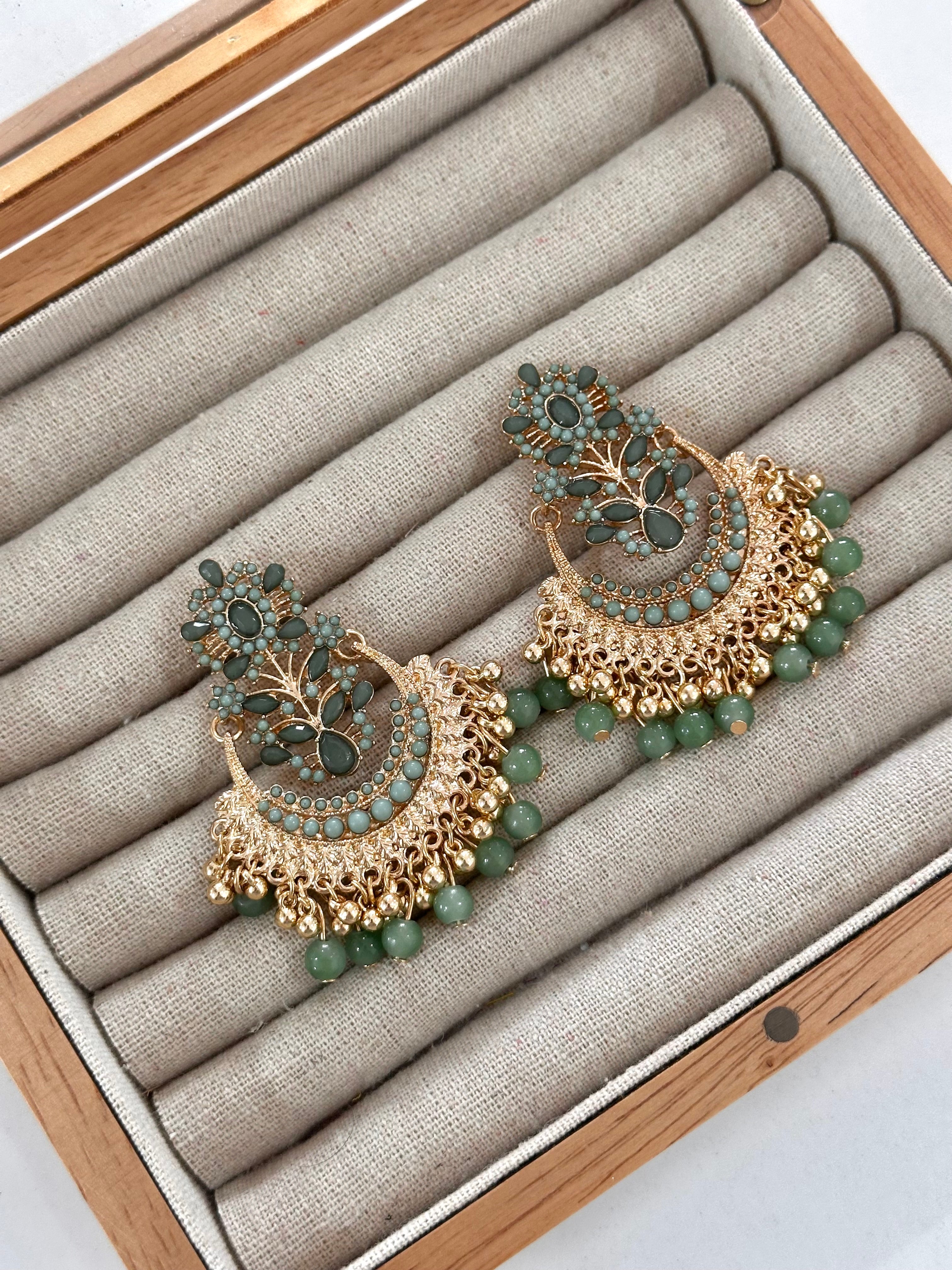 Pendientes Tailandia Verde Jabonoso