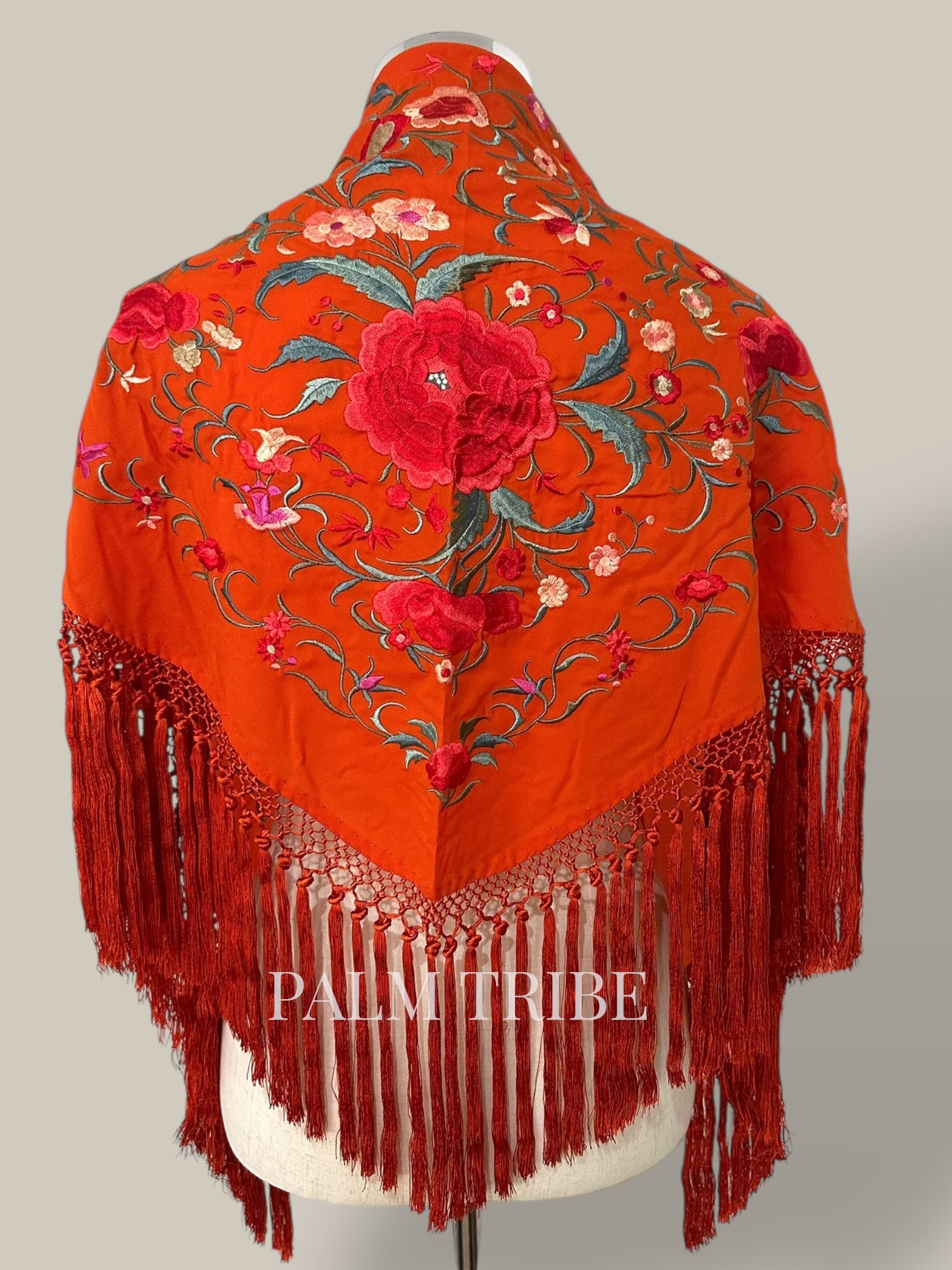 Mantoncillo Jaleo naranja con rojo