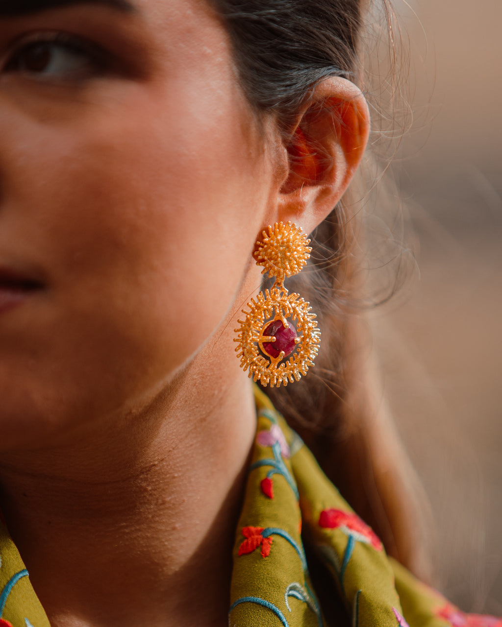 Pendientes Sofia Buganvilla / Morado