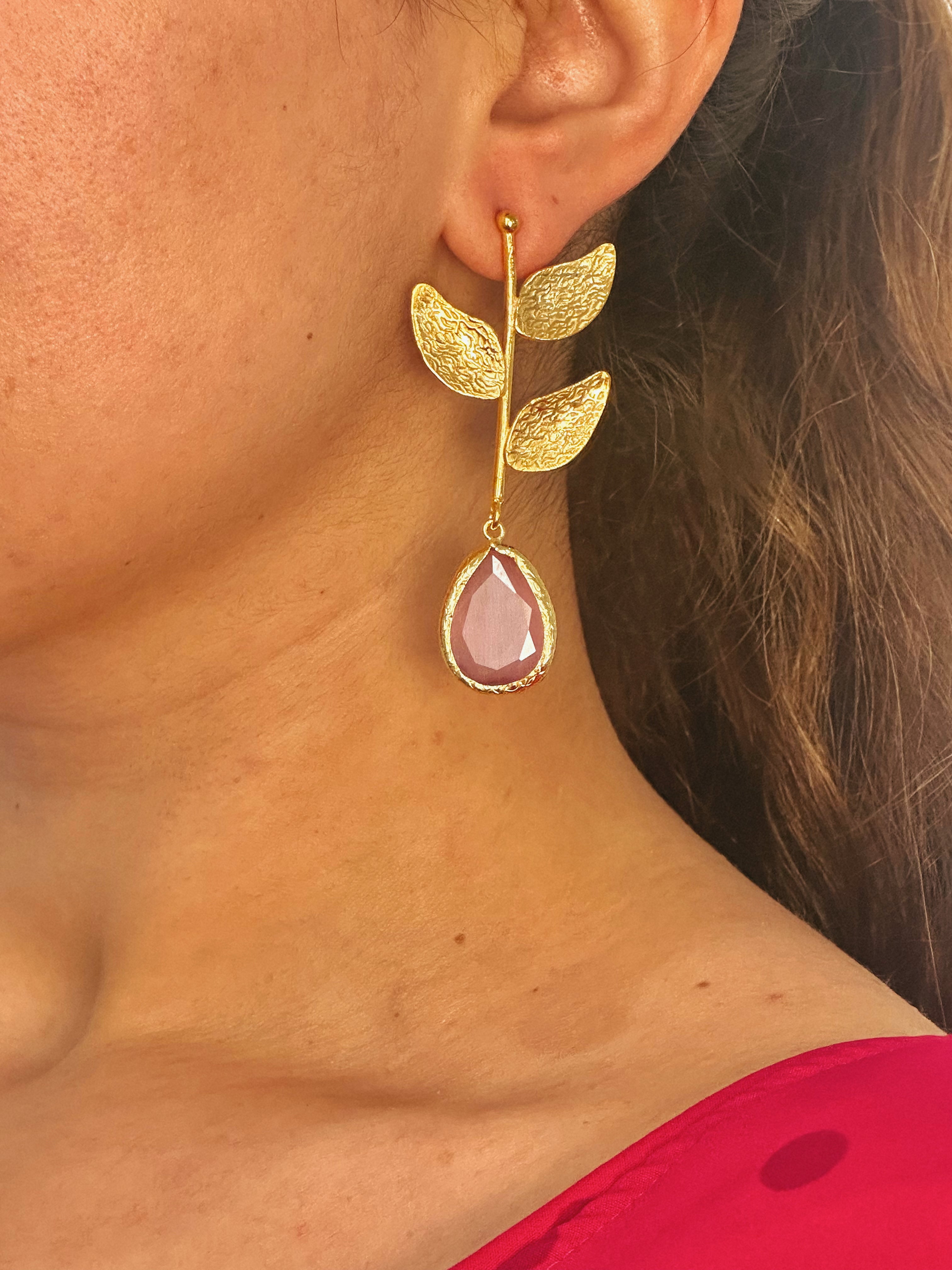 Pendientes Almería Rosa Palo