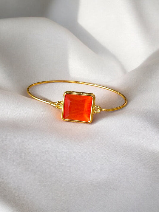 Brazalete cristal natural naranja