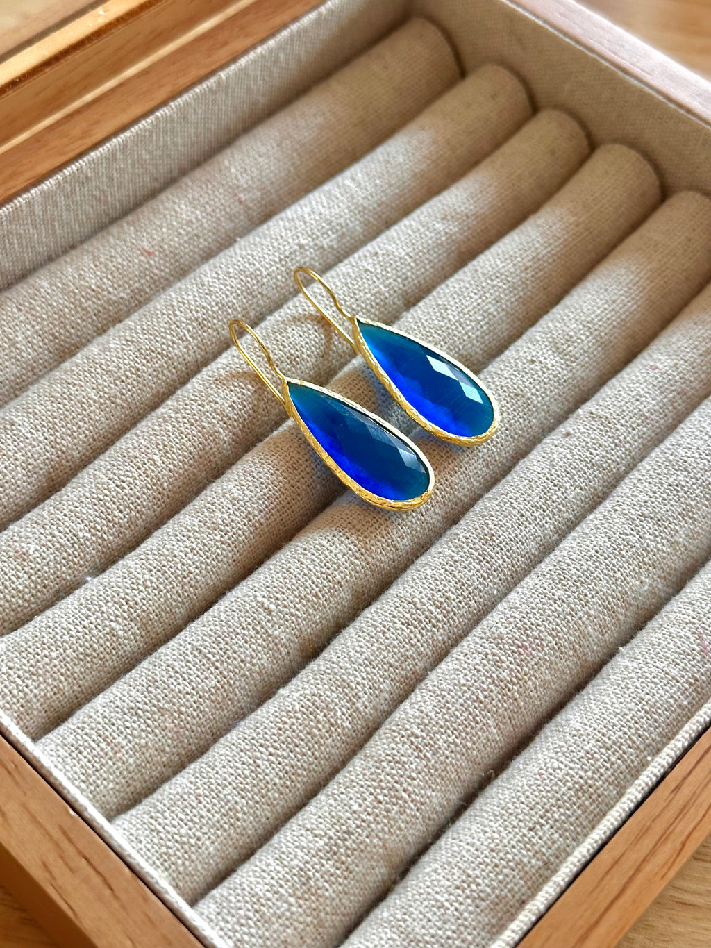 Pendientes lagrima BIG azul