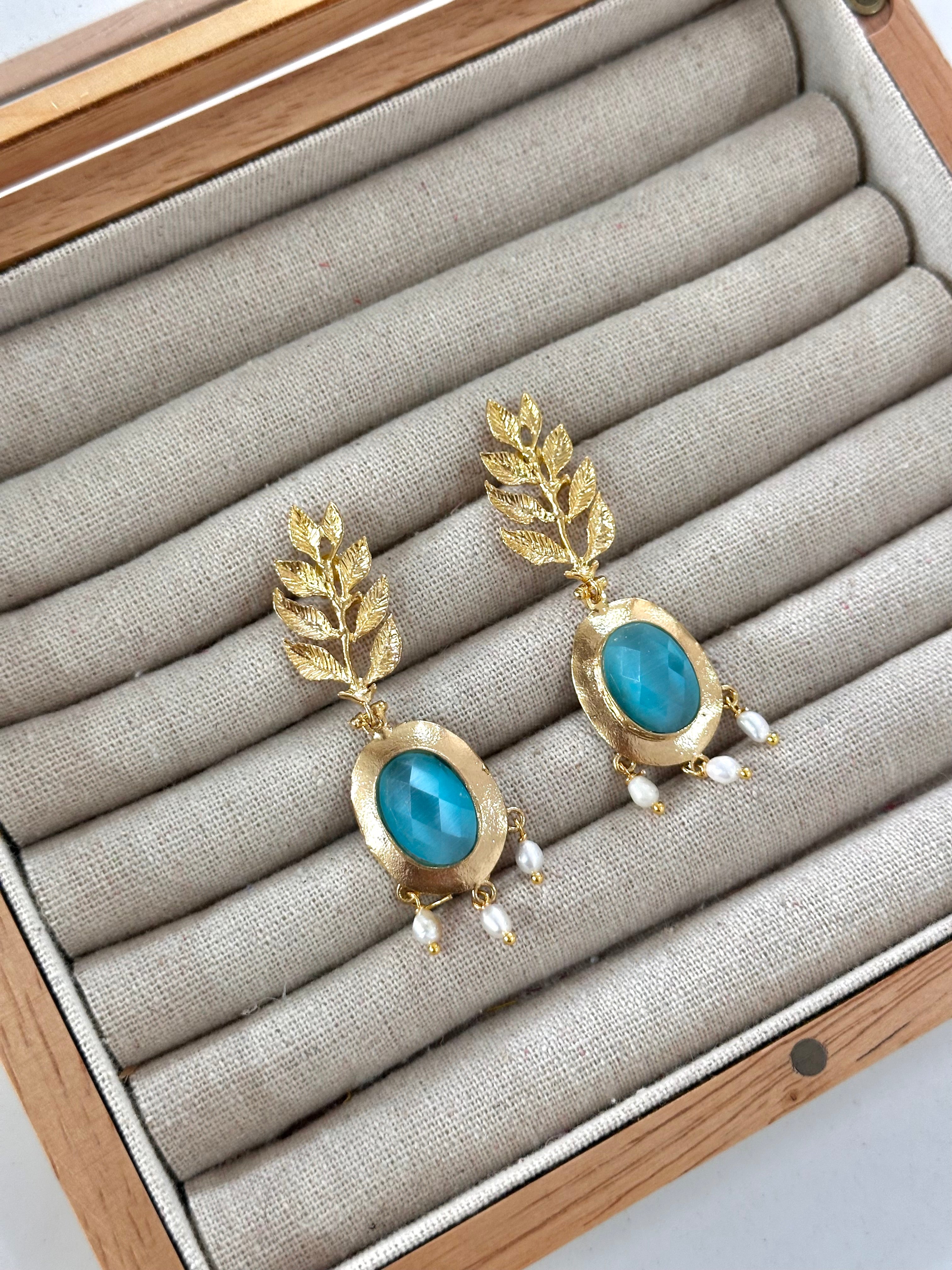 Pendientes Jerez Turquesa