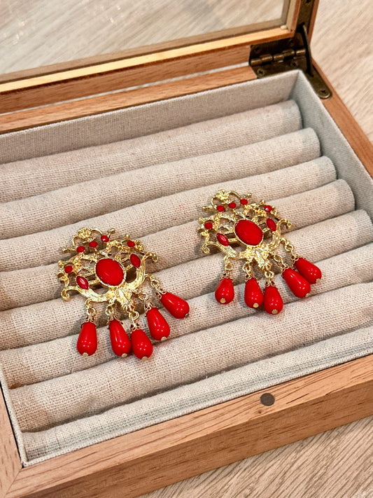 Pendientes menina rojo