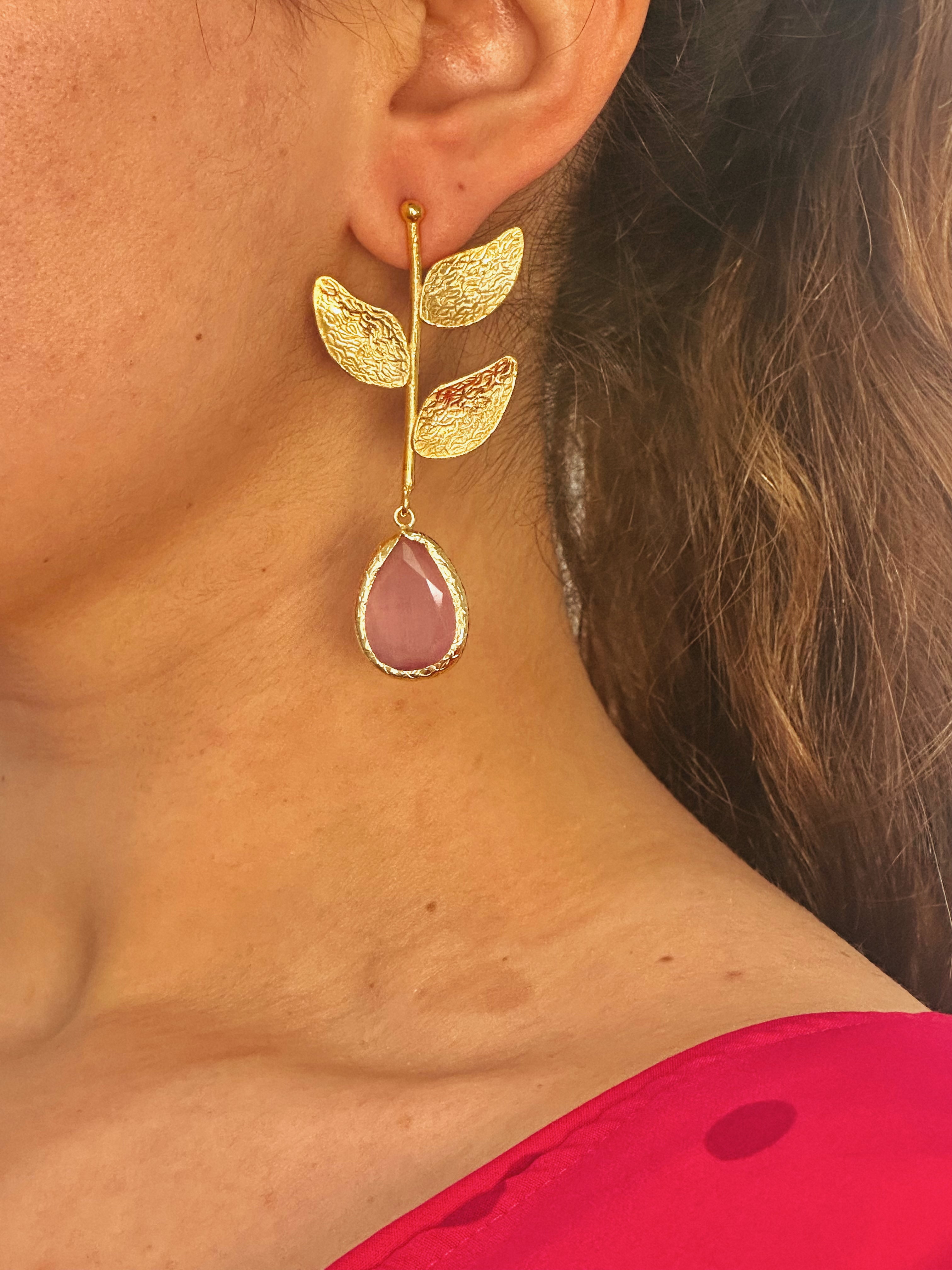 Pendientes Almería Rosa Palo