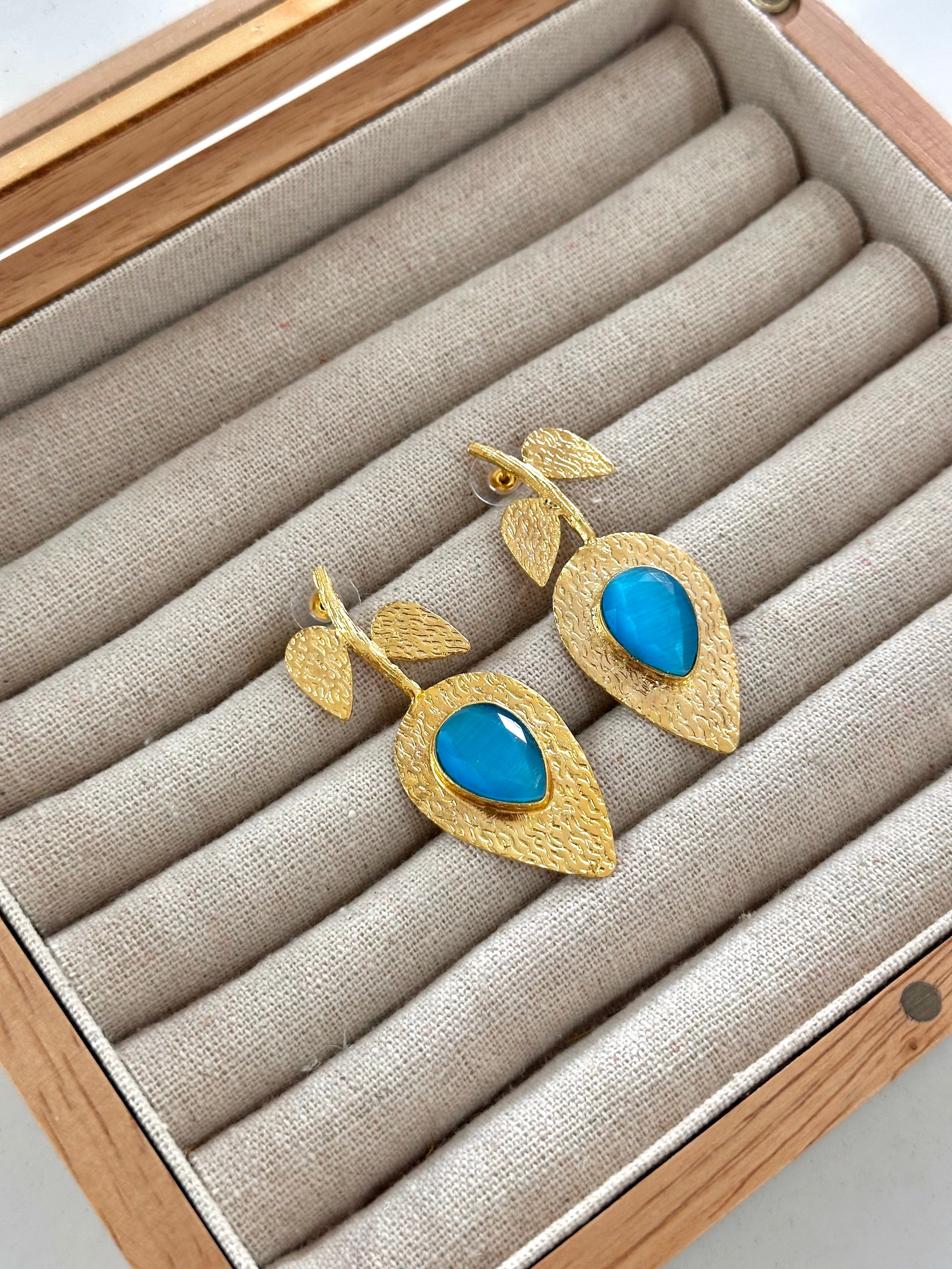 Pendientes Palma Azulon