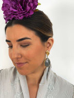 Pendientes Pepa Piedra Natural gris