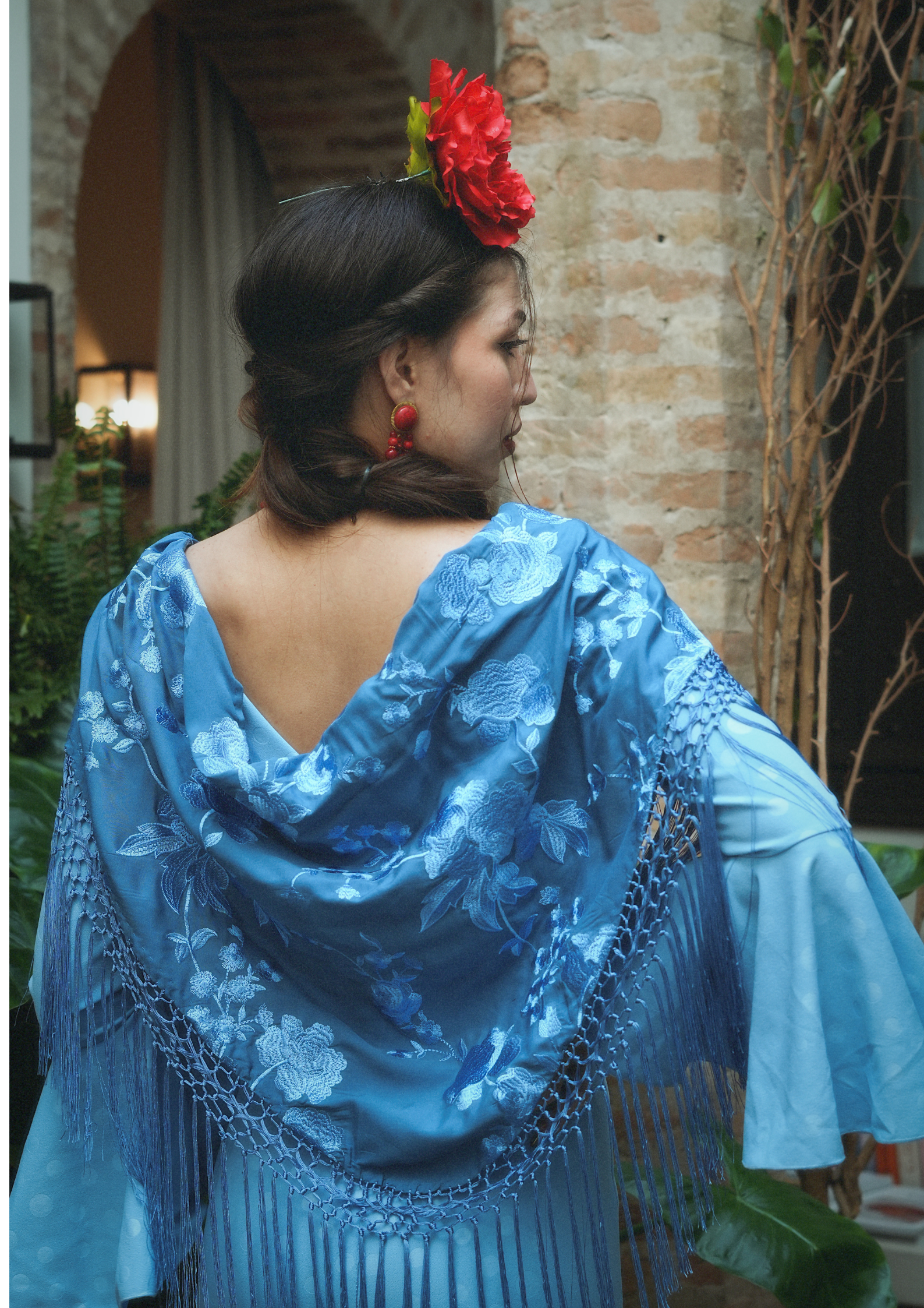 Mantoncillo Julia Azul cielo