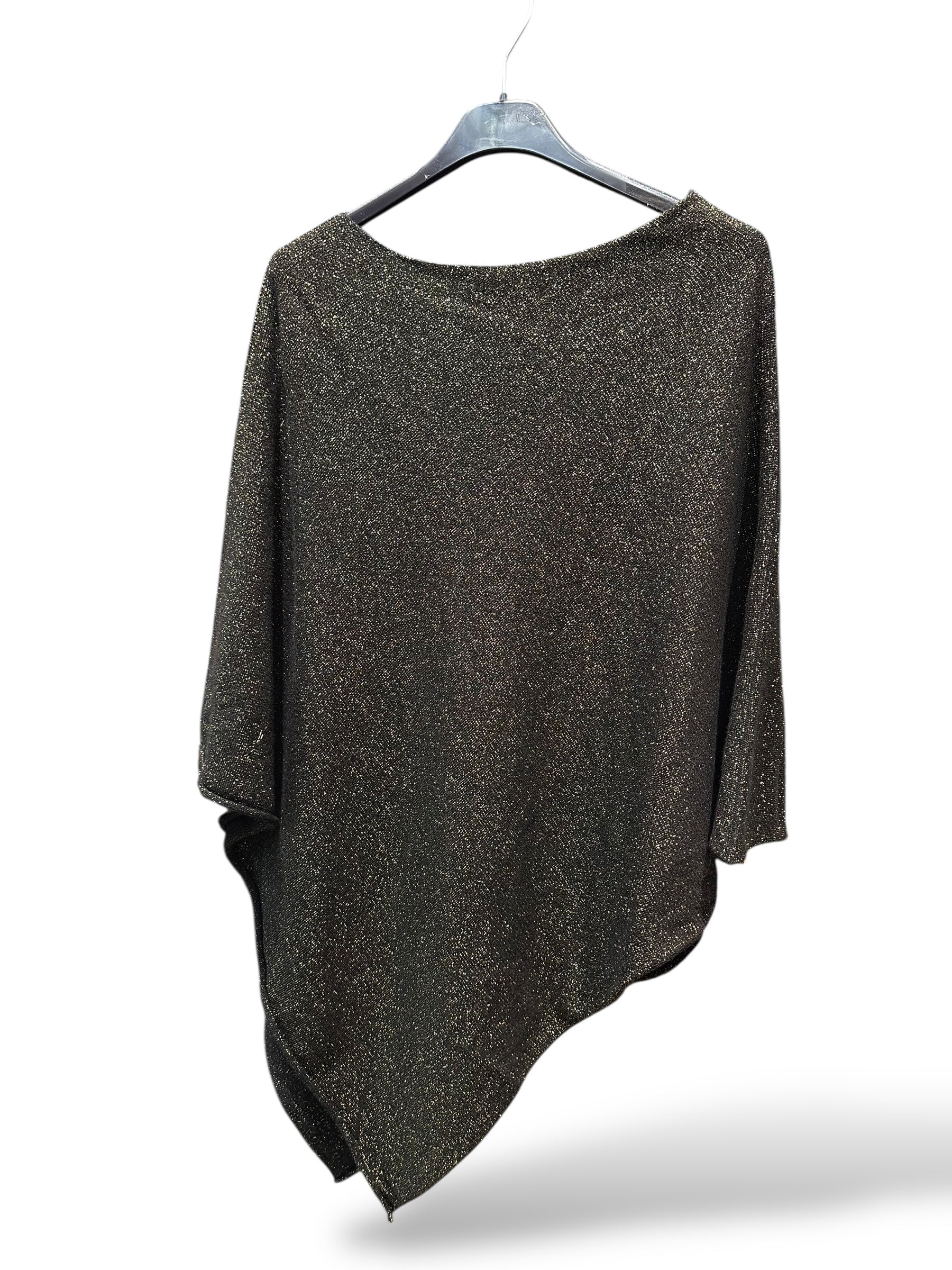 Poncho brillo negro