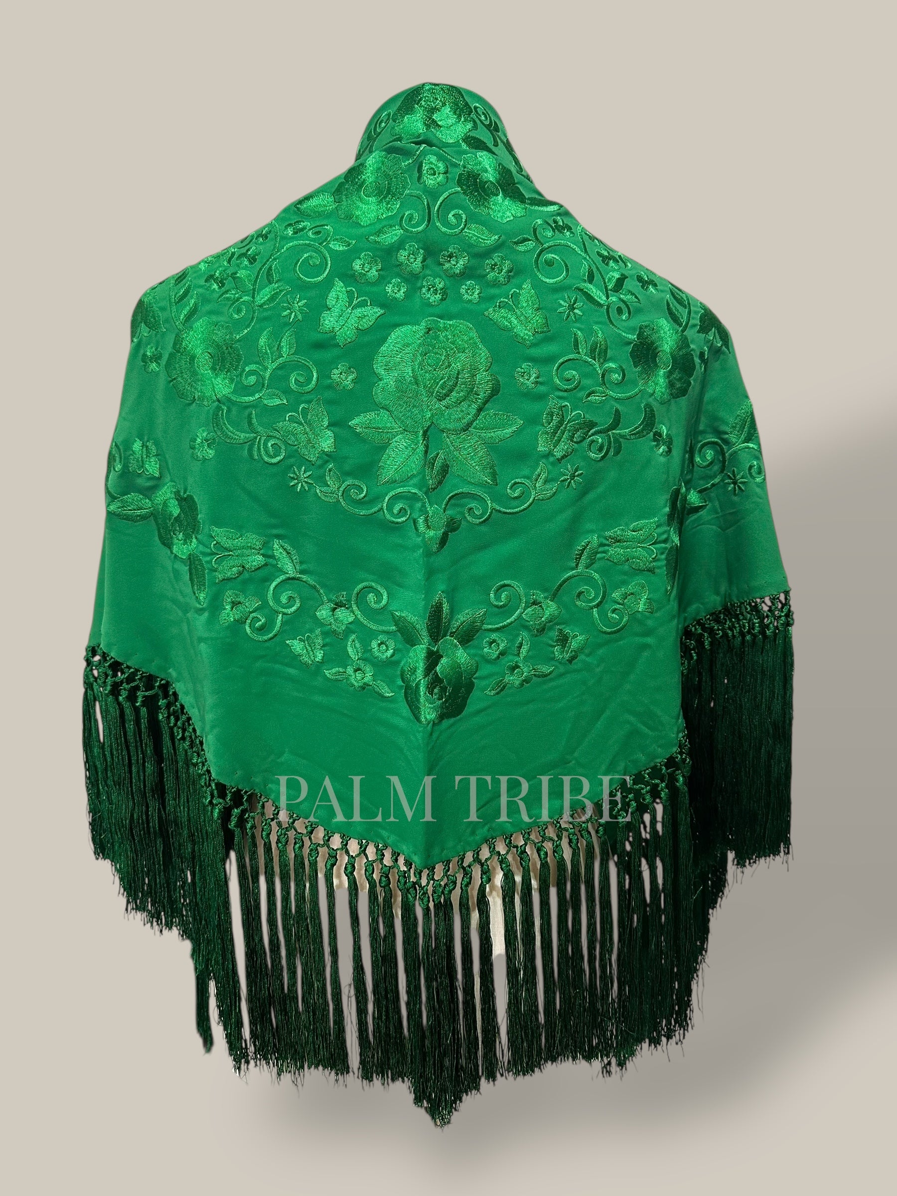 Mantoncillo fantasía verde