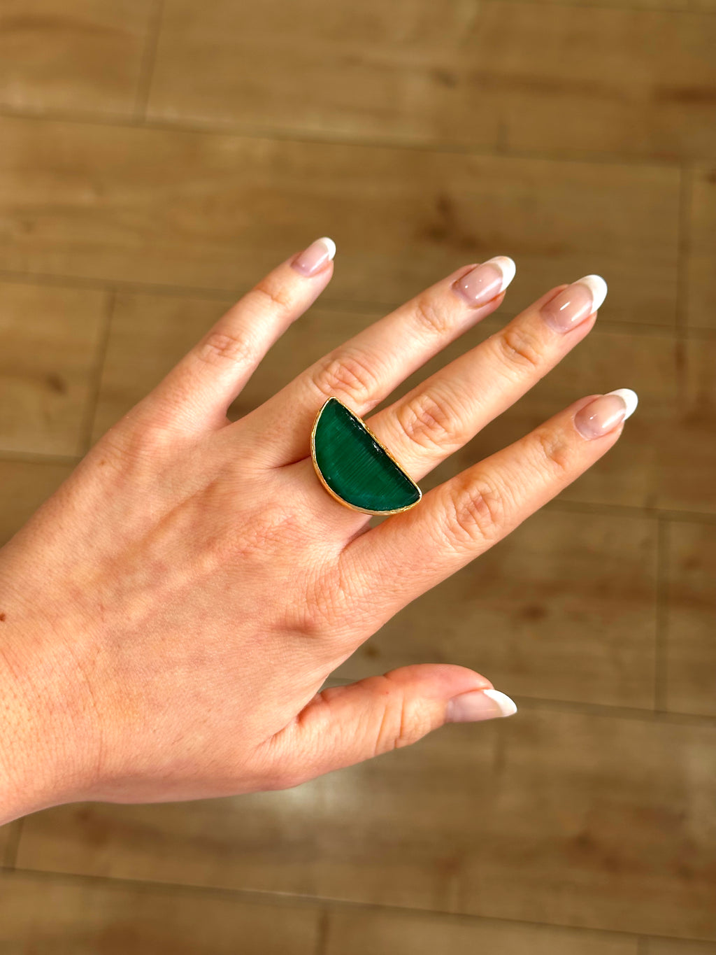 Anillo Afrodita Maxi Esmeralda