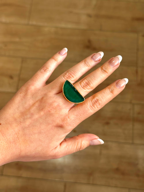 Anillo Afrodita Maxi Esmeralda