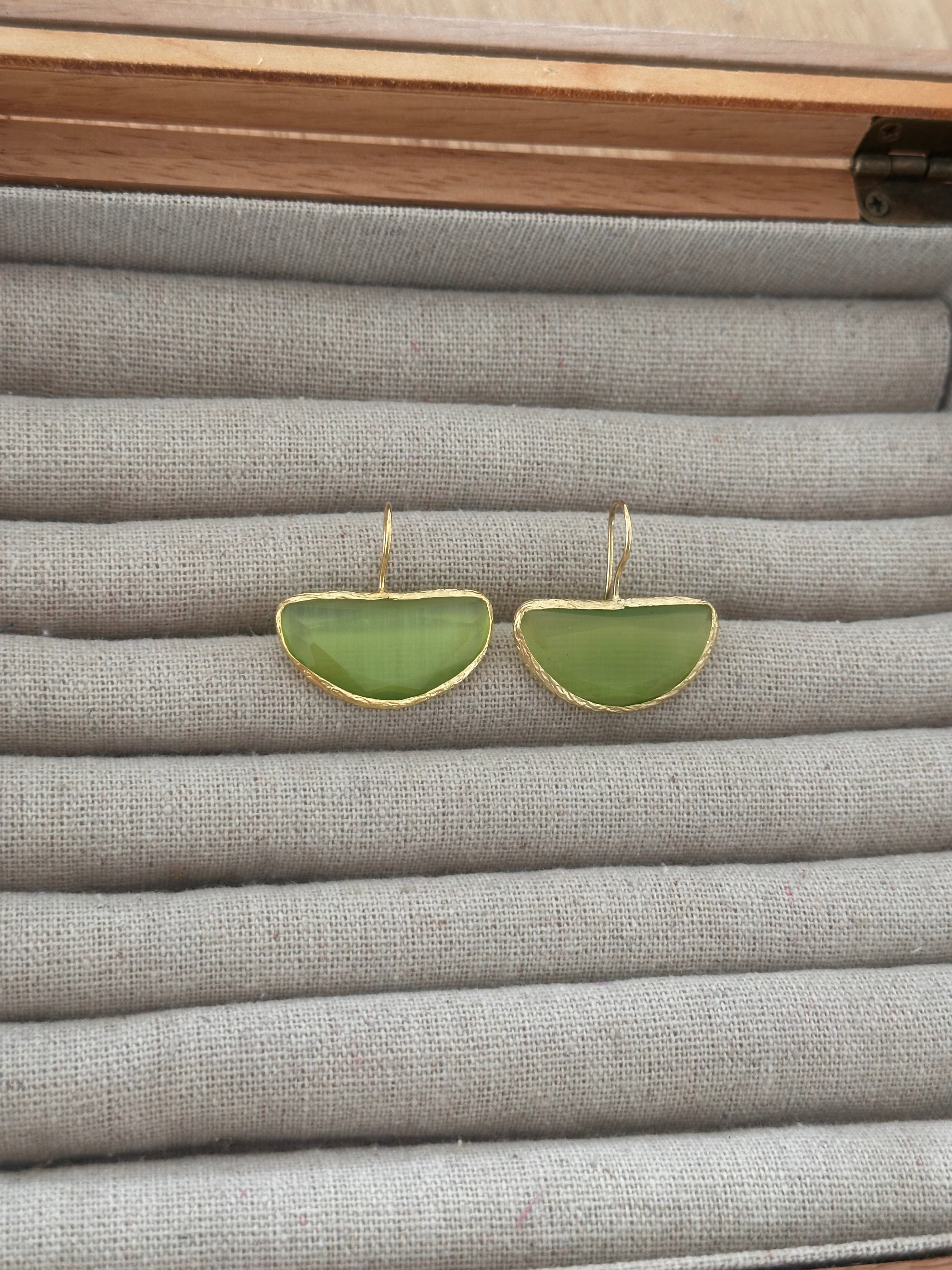 Pendientes Afrodita big verdes