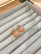 Pendientes lagrima naranja claro