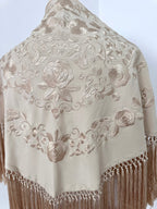 Mantoncillo Fantasía Marfil Fleco corto