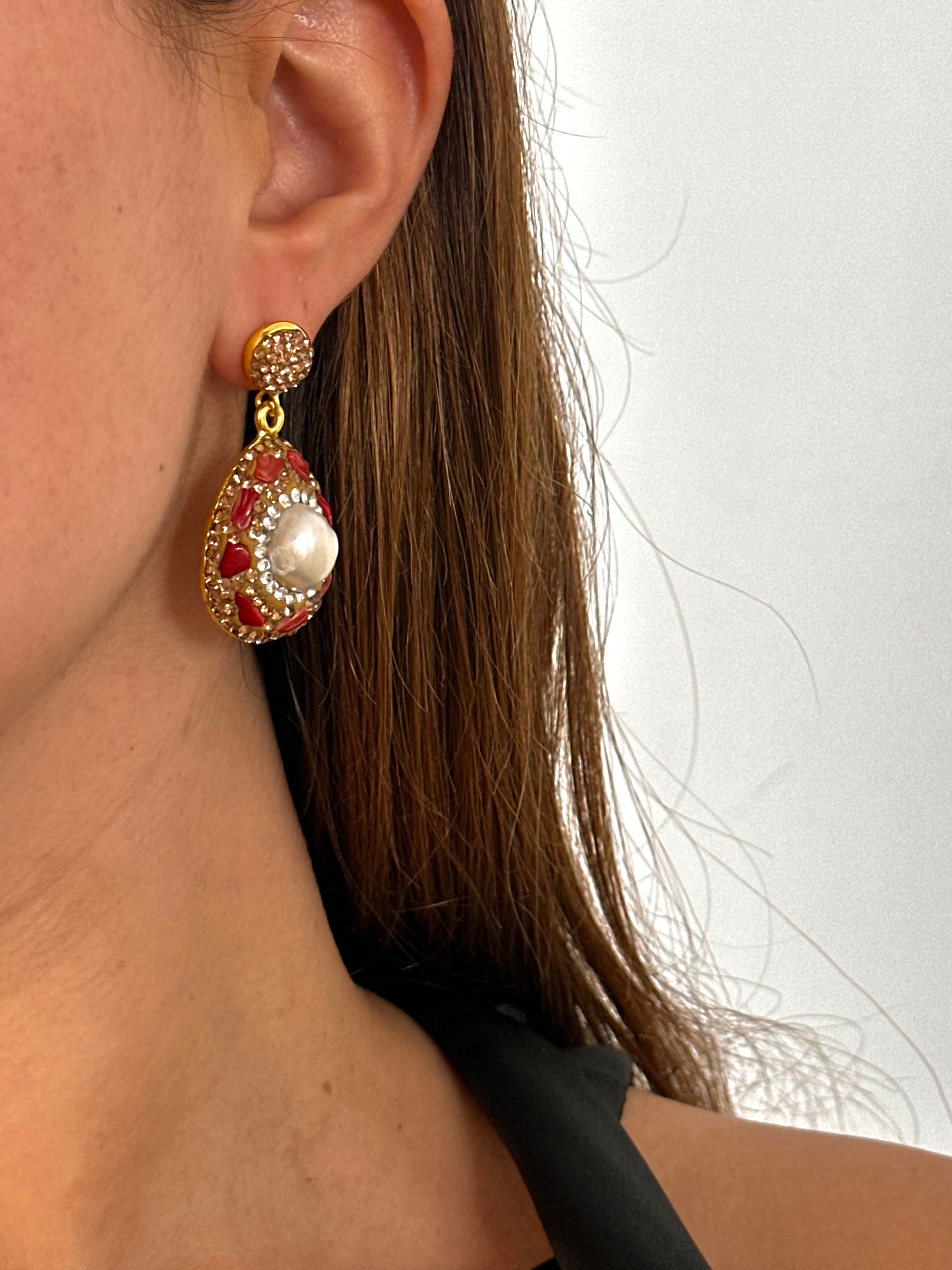 Pendientes The Club rojos