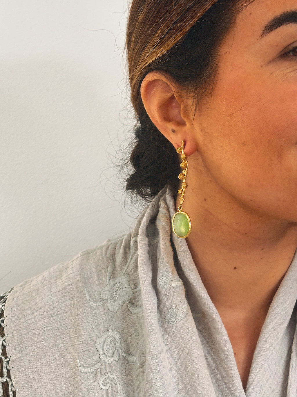 Pendientes Campanilla Verde