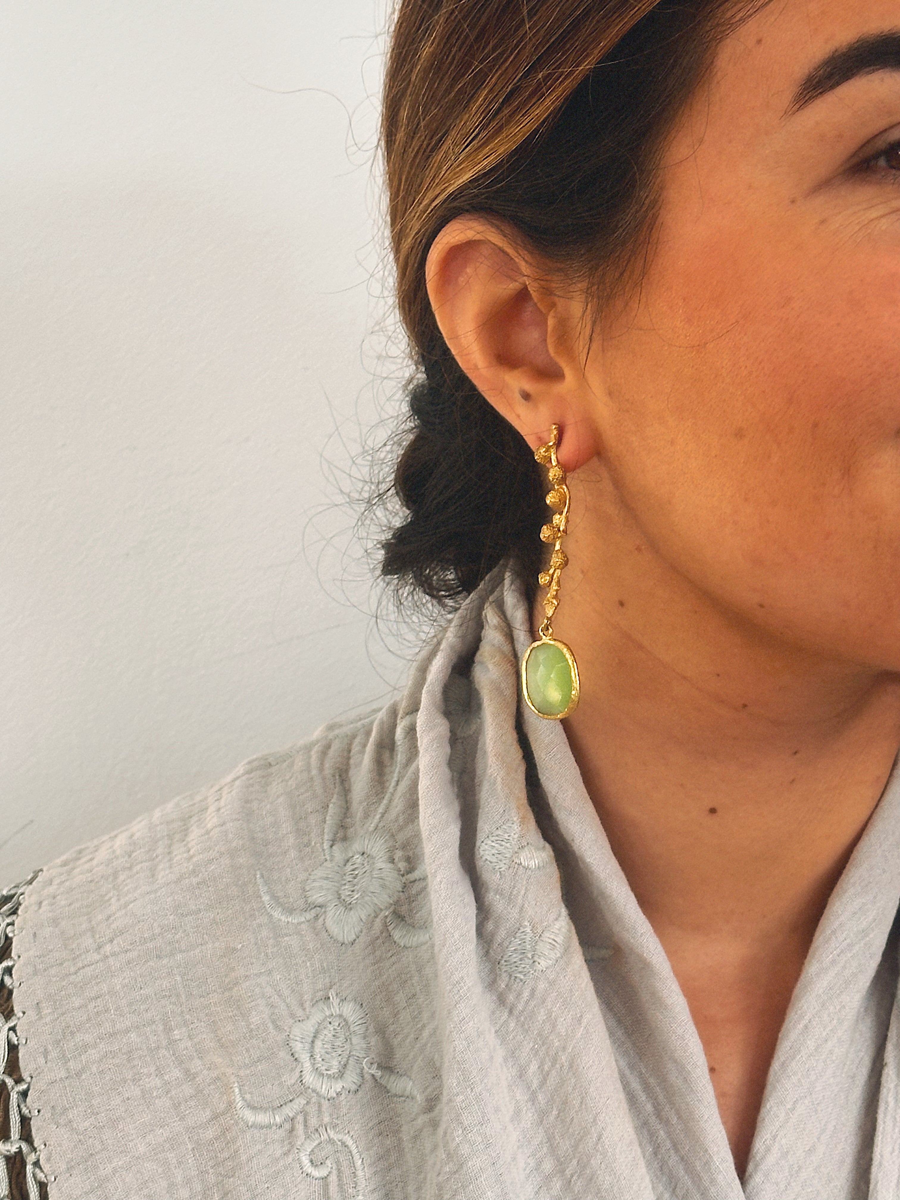 Pendientes Campanilla Verde