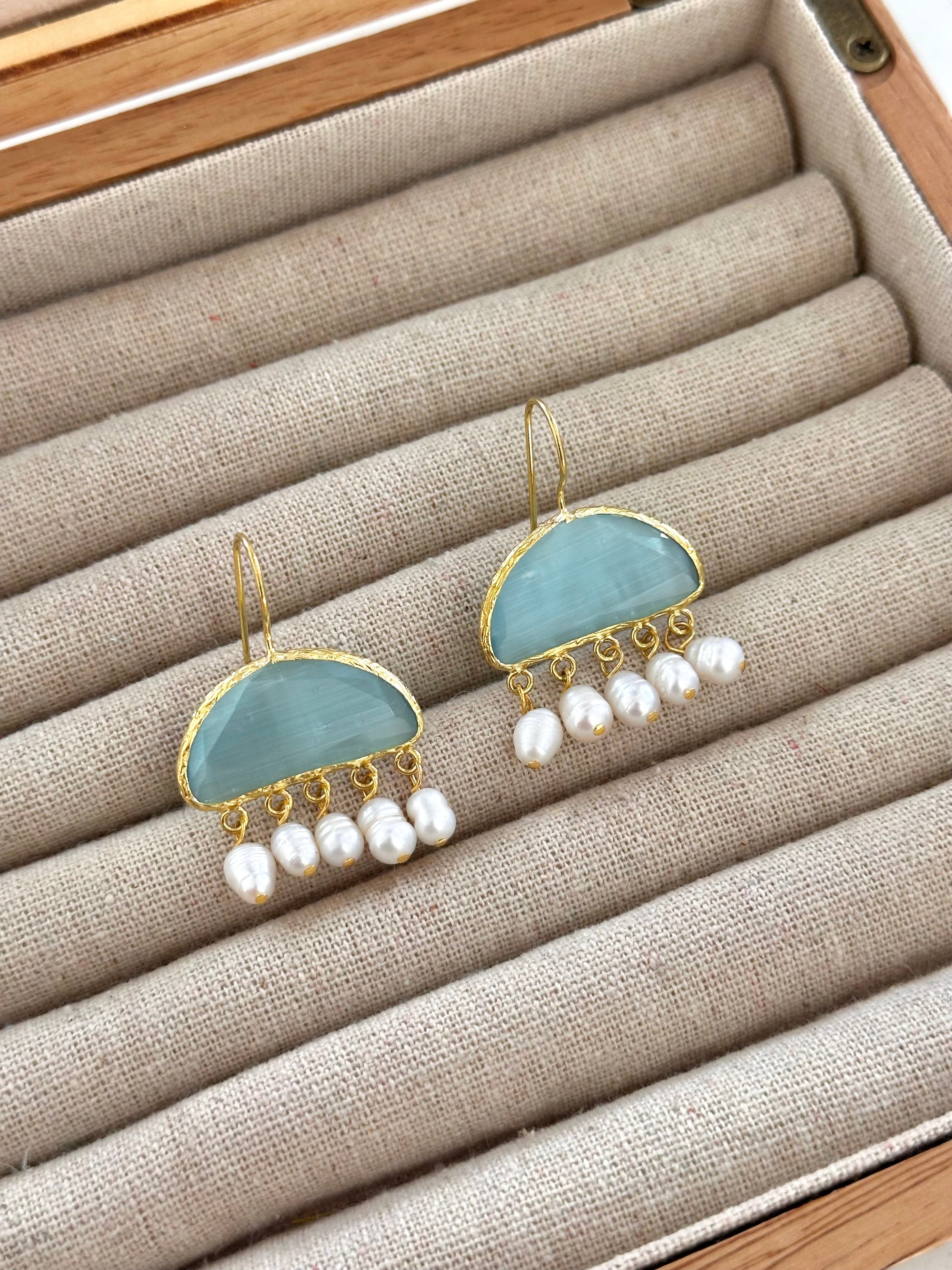 Pendientes Adamuz Celeste