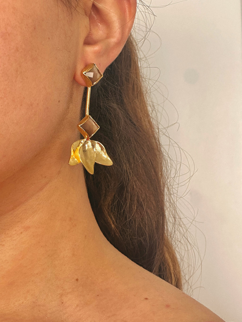 Pendientes Tulipán Champagne
