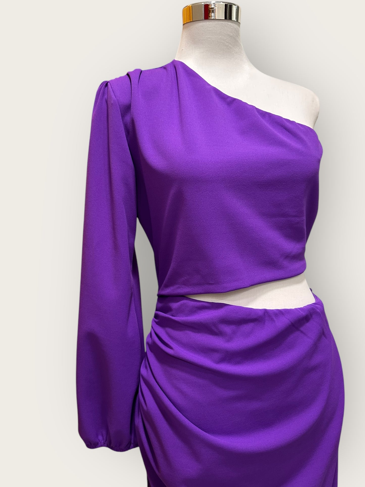 Vestido Gloria Flecos Morado