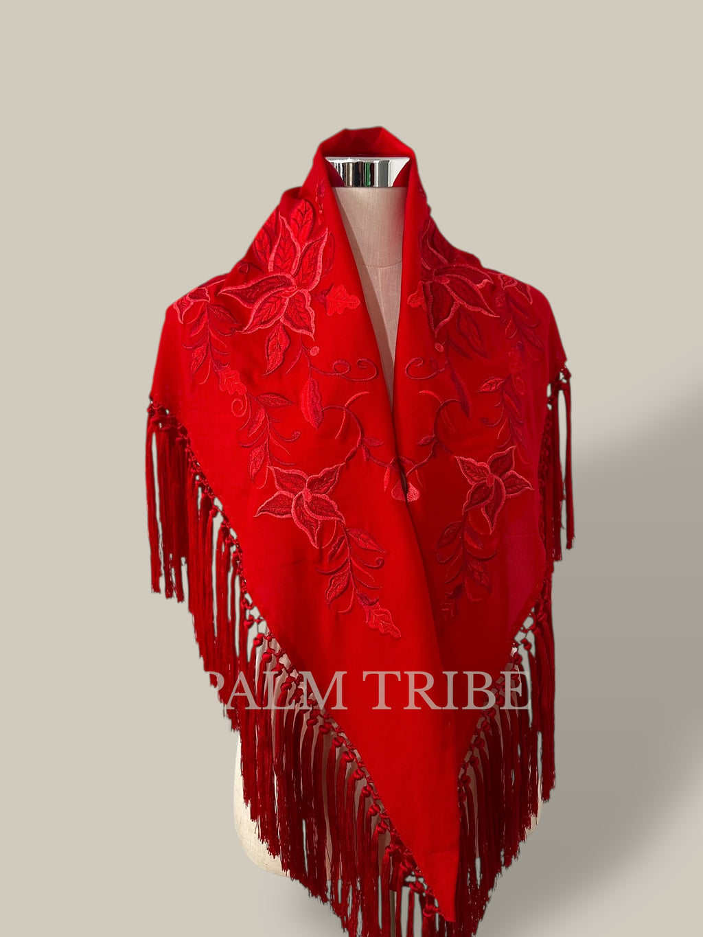 Mantoncillo Lirio rojo 100% seda
