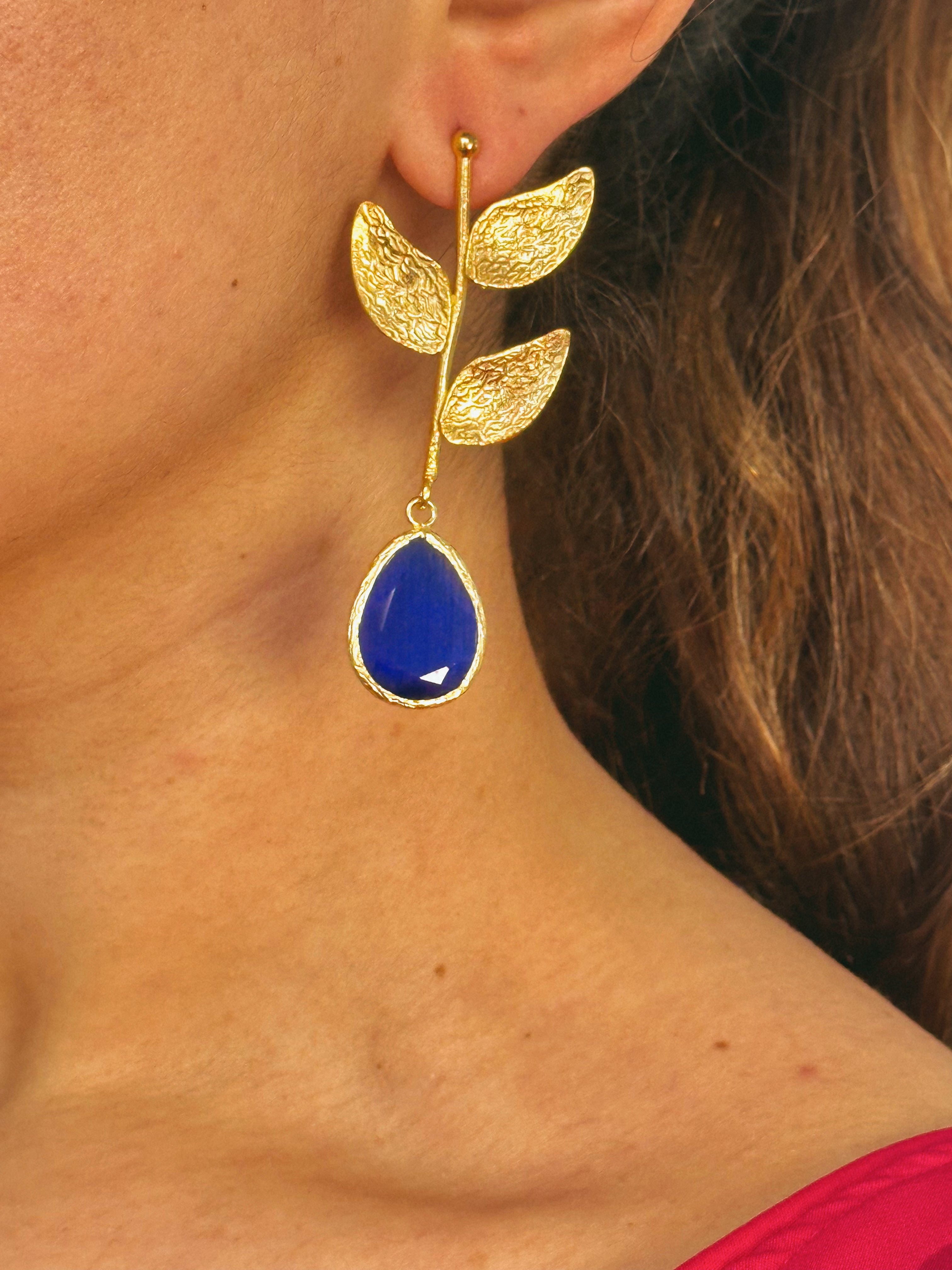 Pendientes Almería Azul Eléctrico