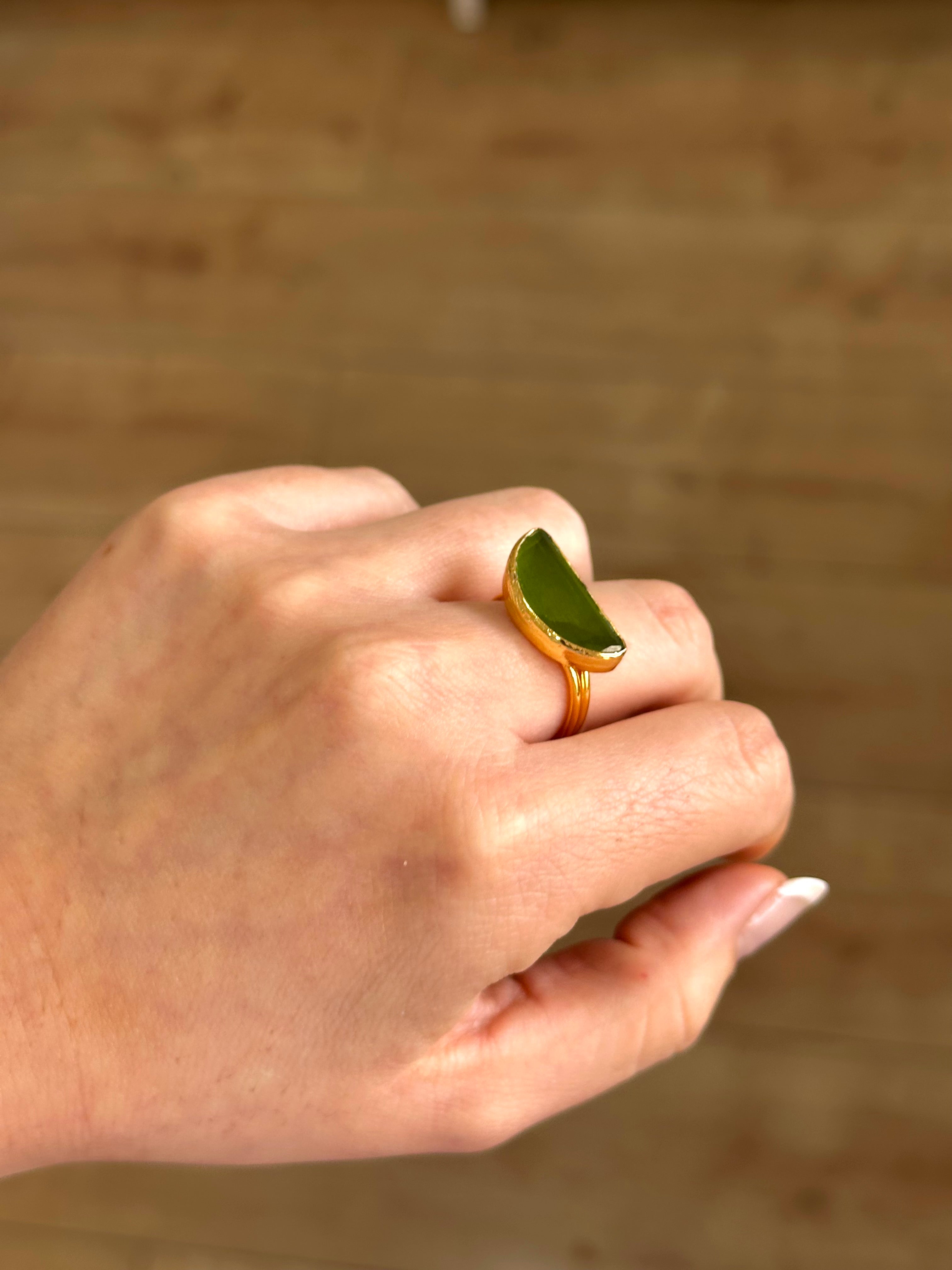 Anillo Afrodita verde