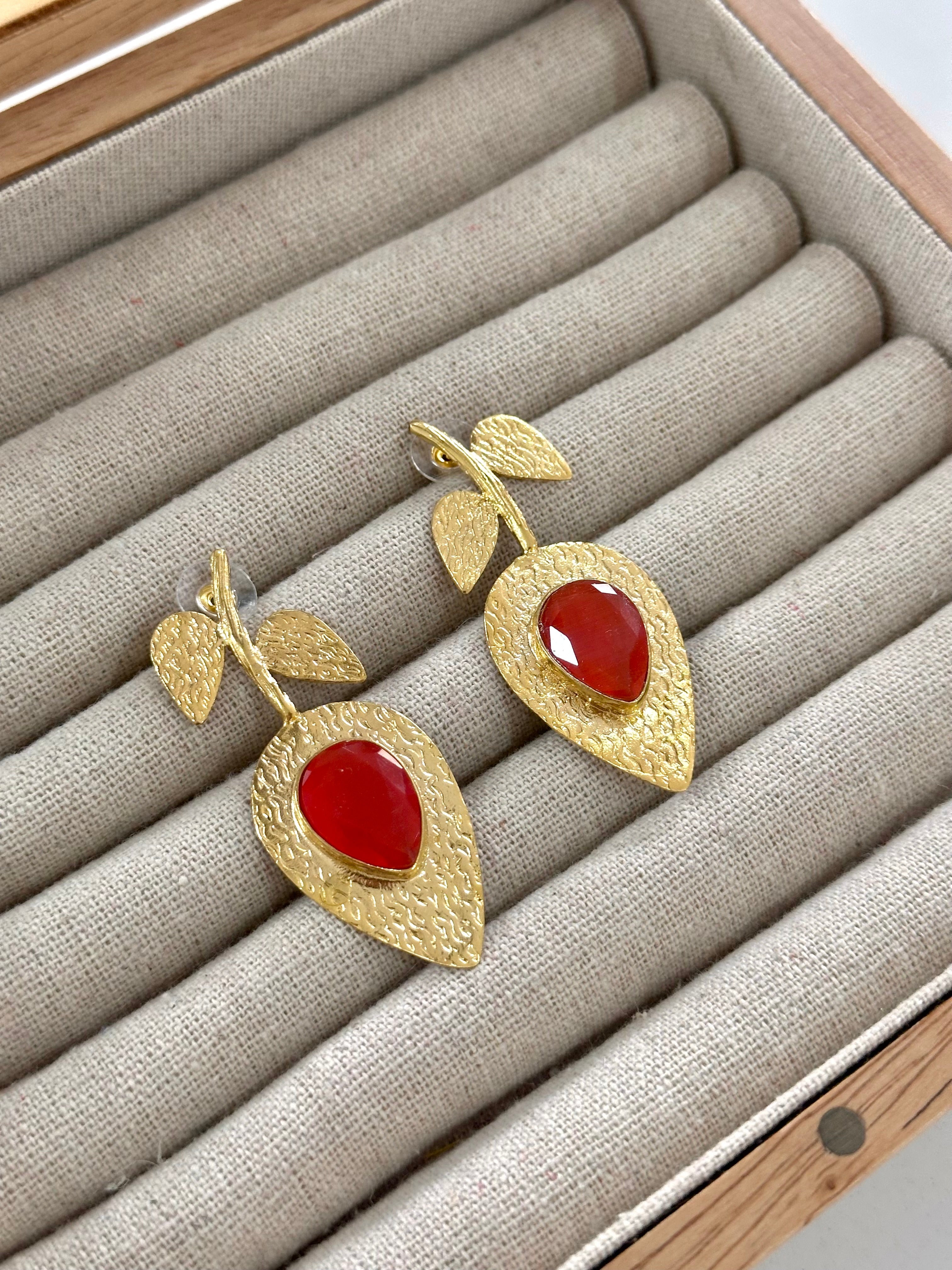 Pendientes Palma Naranja