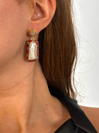 Pendientes Cosmopolitan rojos