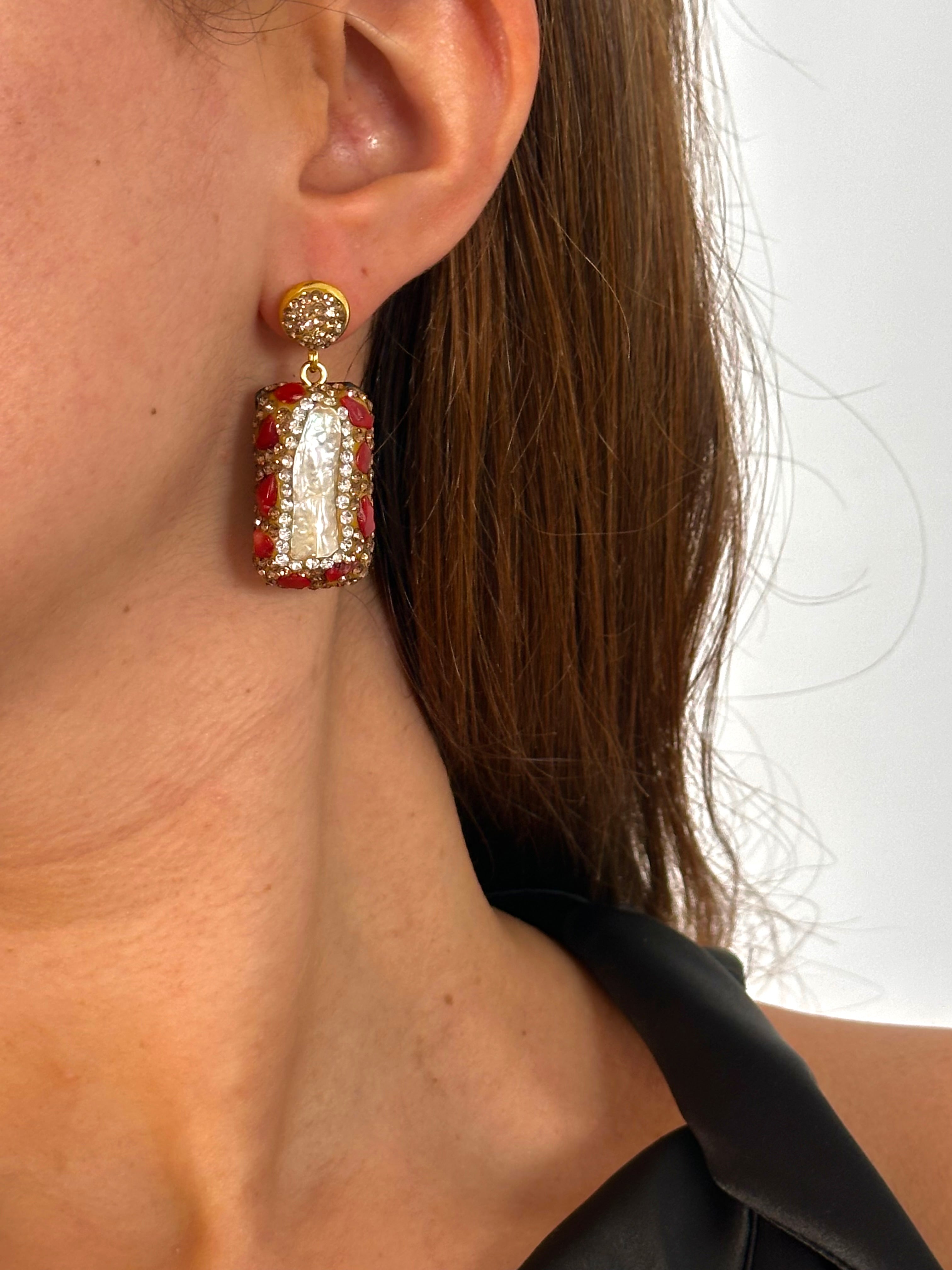 Pendientes Cosmopolitan rojos