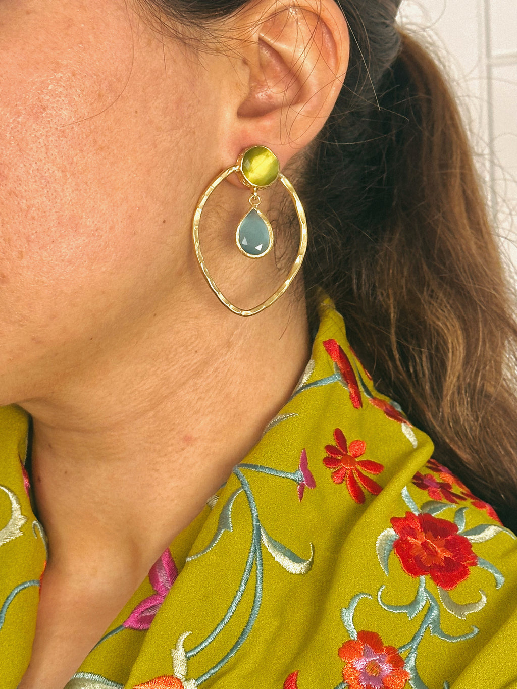 Pendientes Matilda Verde y Azul