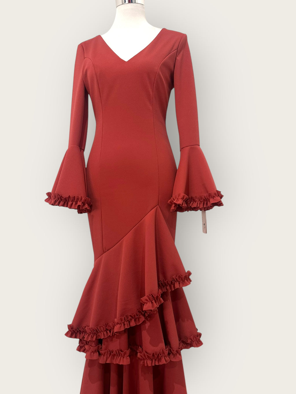 Vestido Carmesí Teja/ Coral