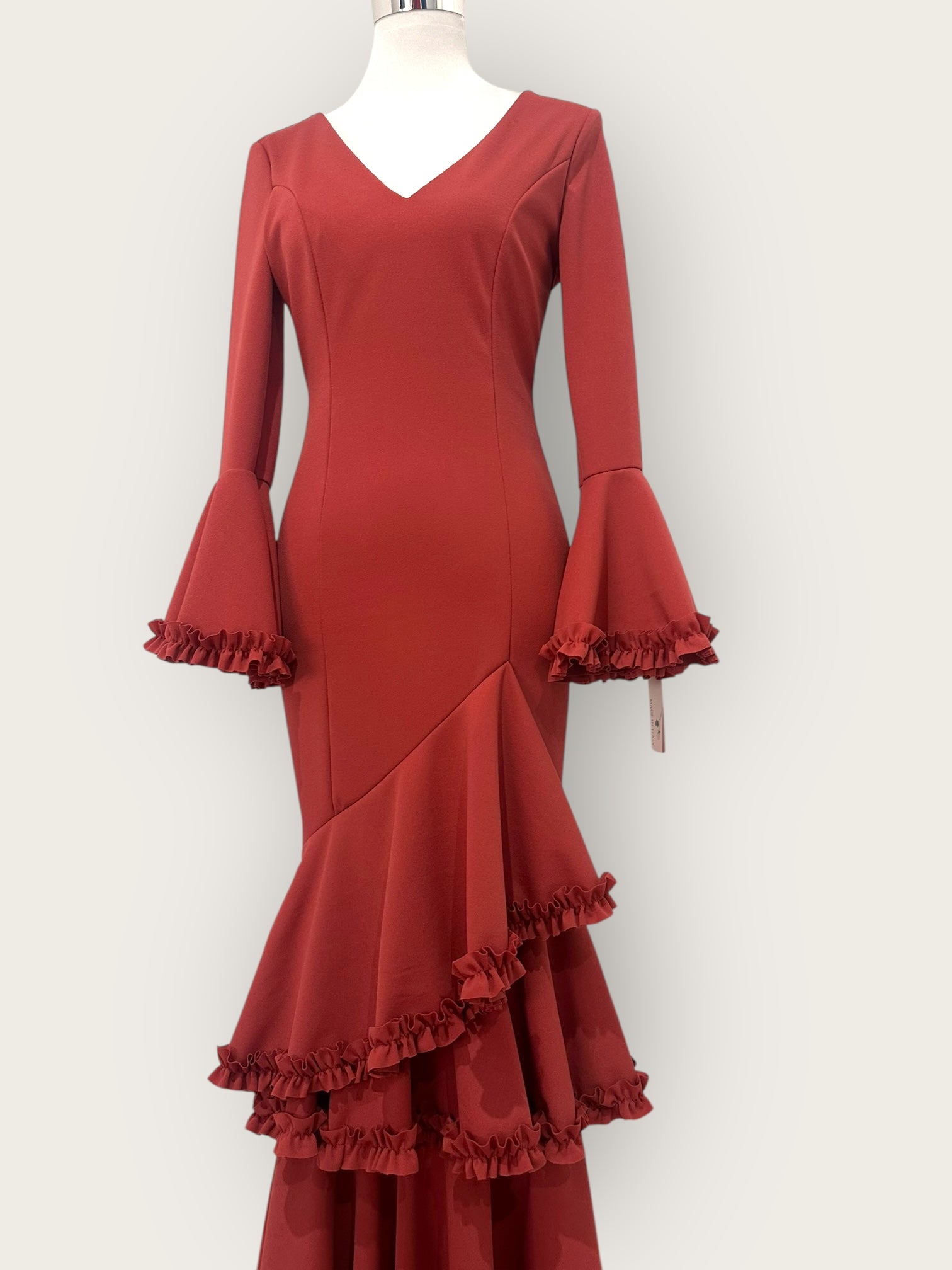 Vestido Carmesí Teja/ Coral