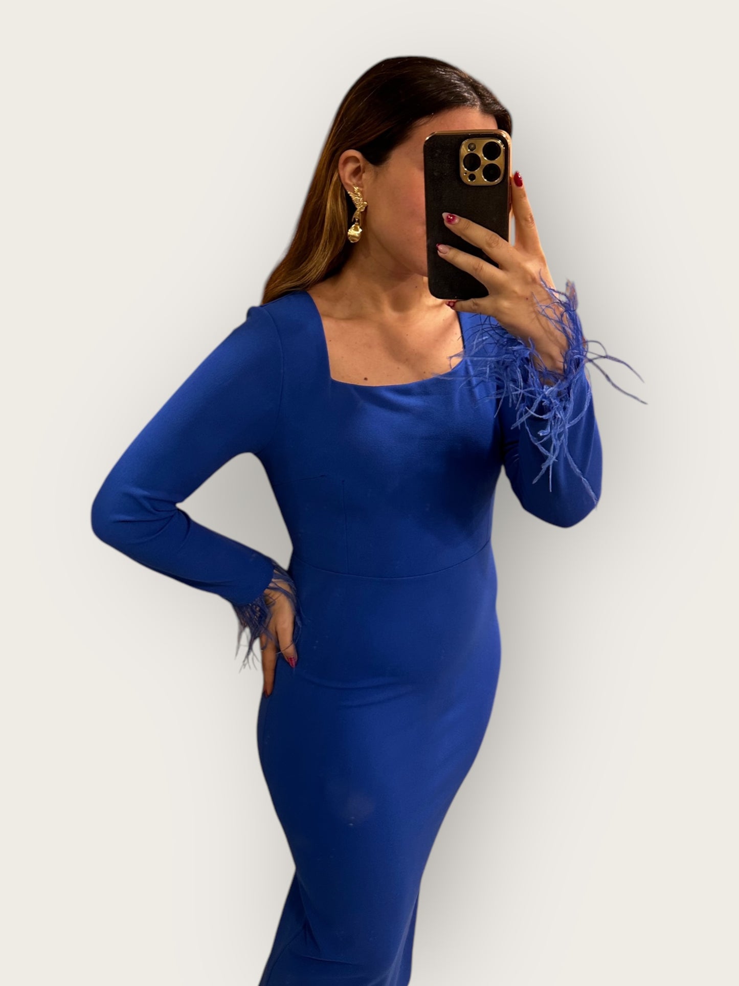 Vestido Sofía Azul Eléctrico