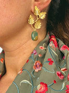 Pendientes Hoja Poedra fría