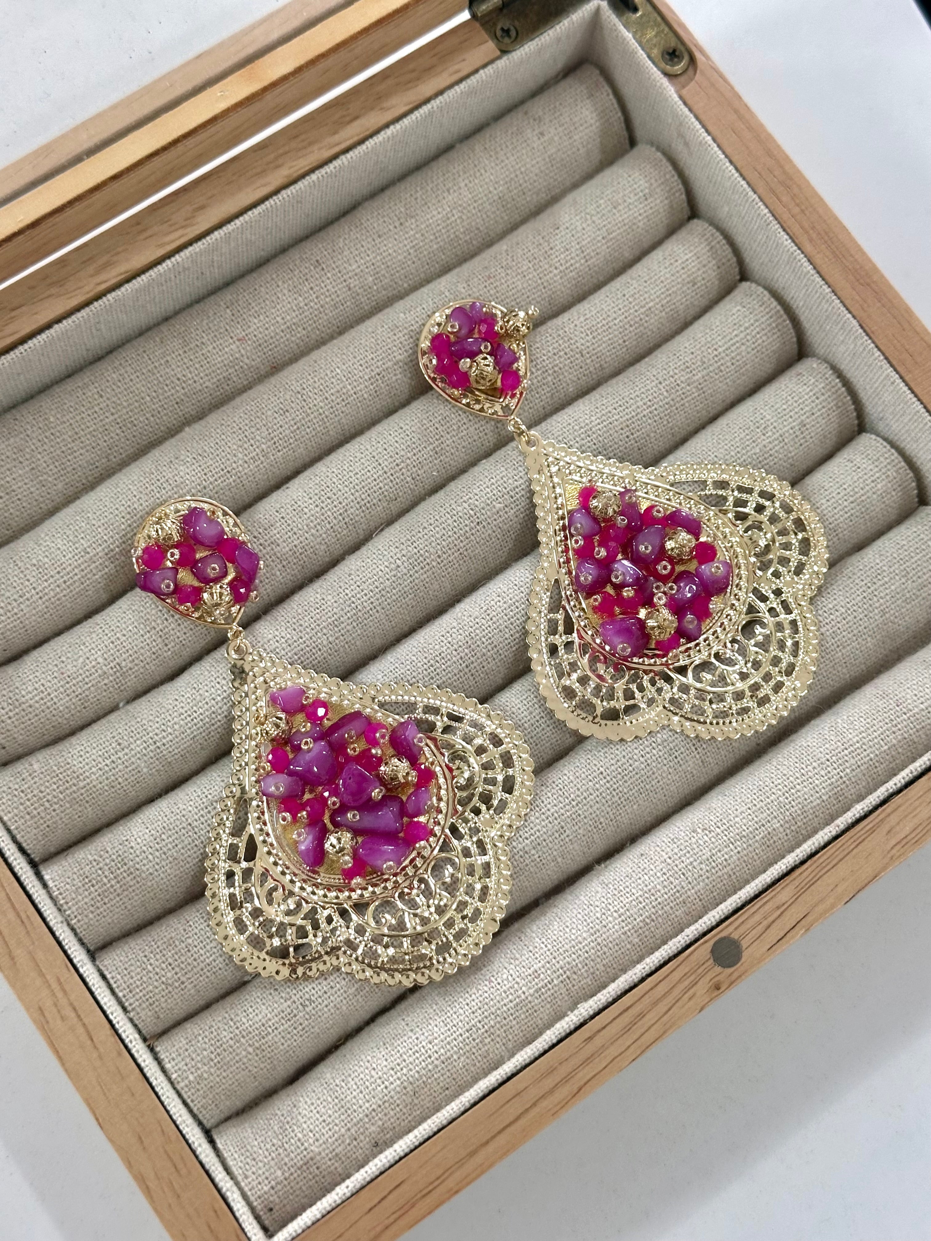 Pendientes Alhambra Buganvilla