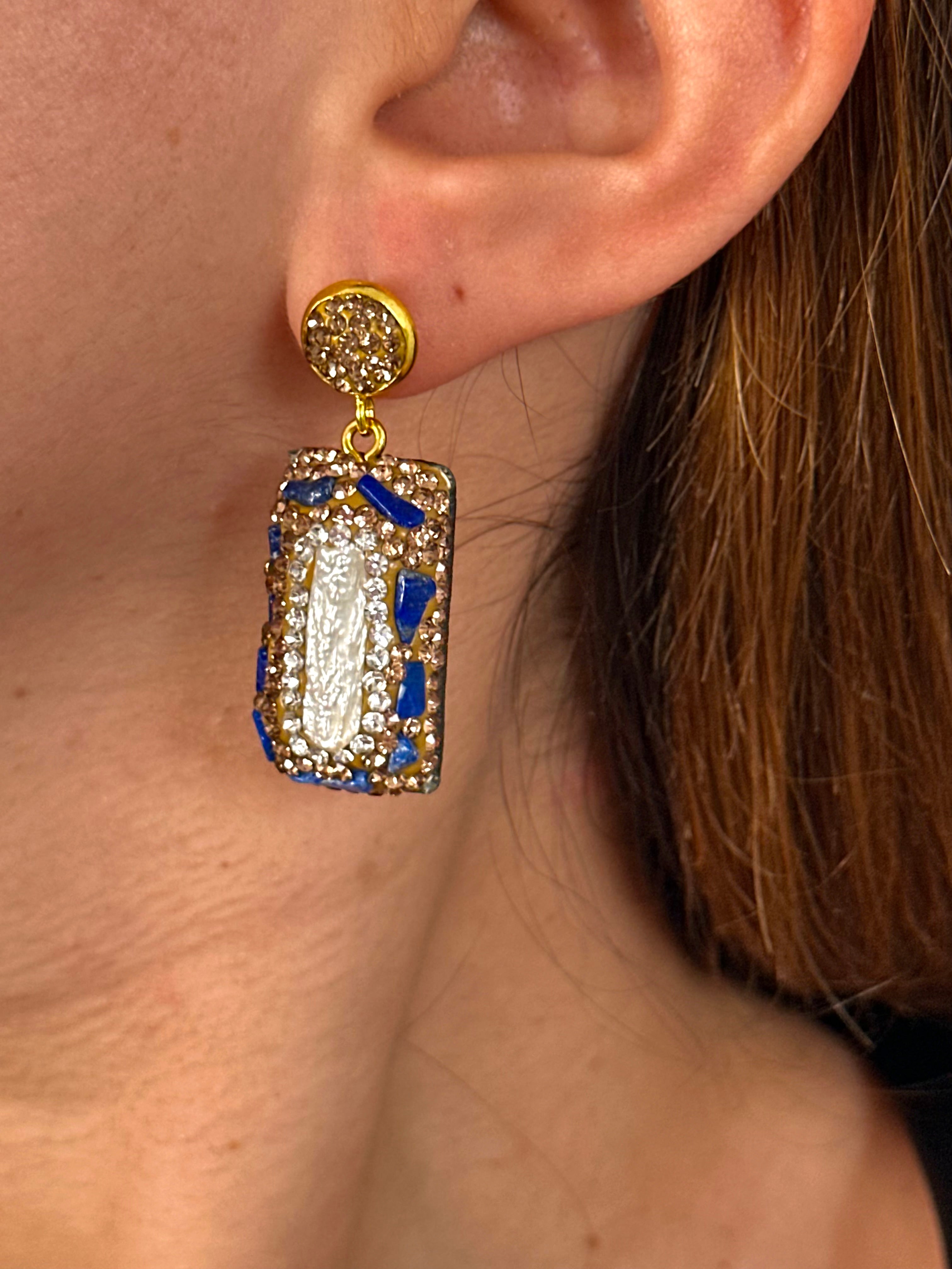 Pendientes Cosmopolitan Azul