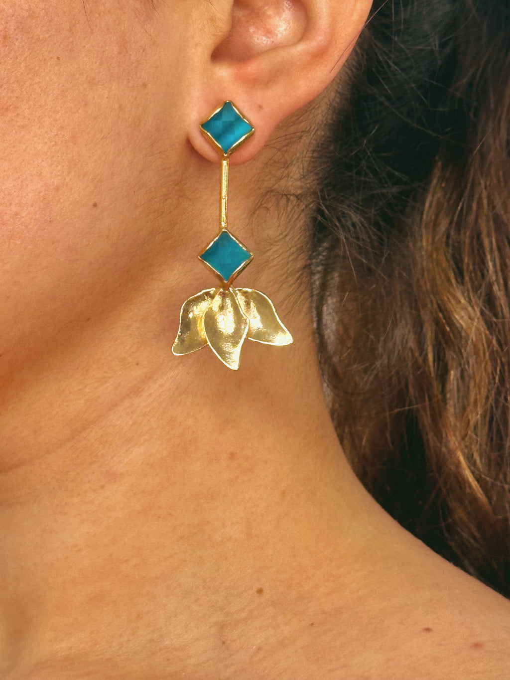 Pendientes Tulipán Azulon