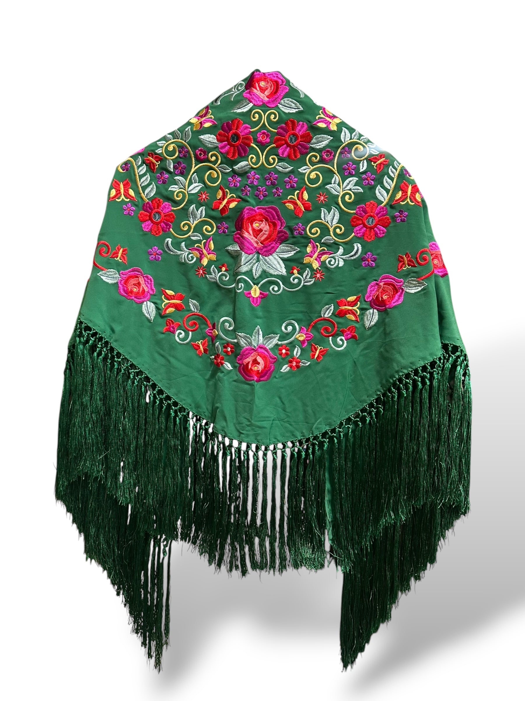 Mantoncillo fantasía verde