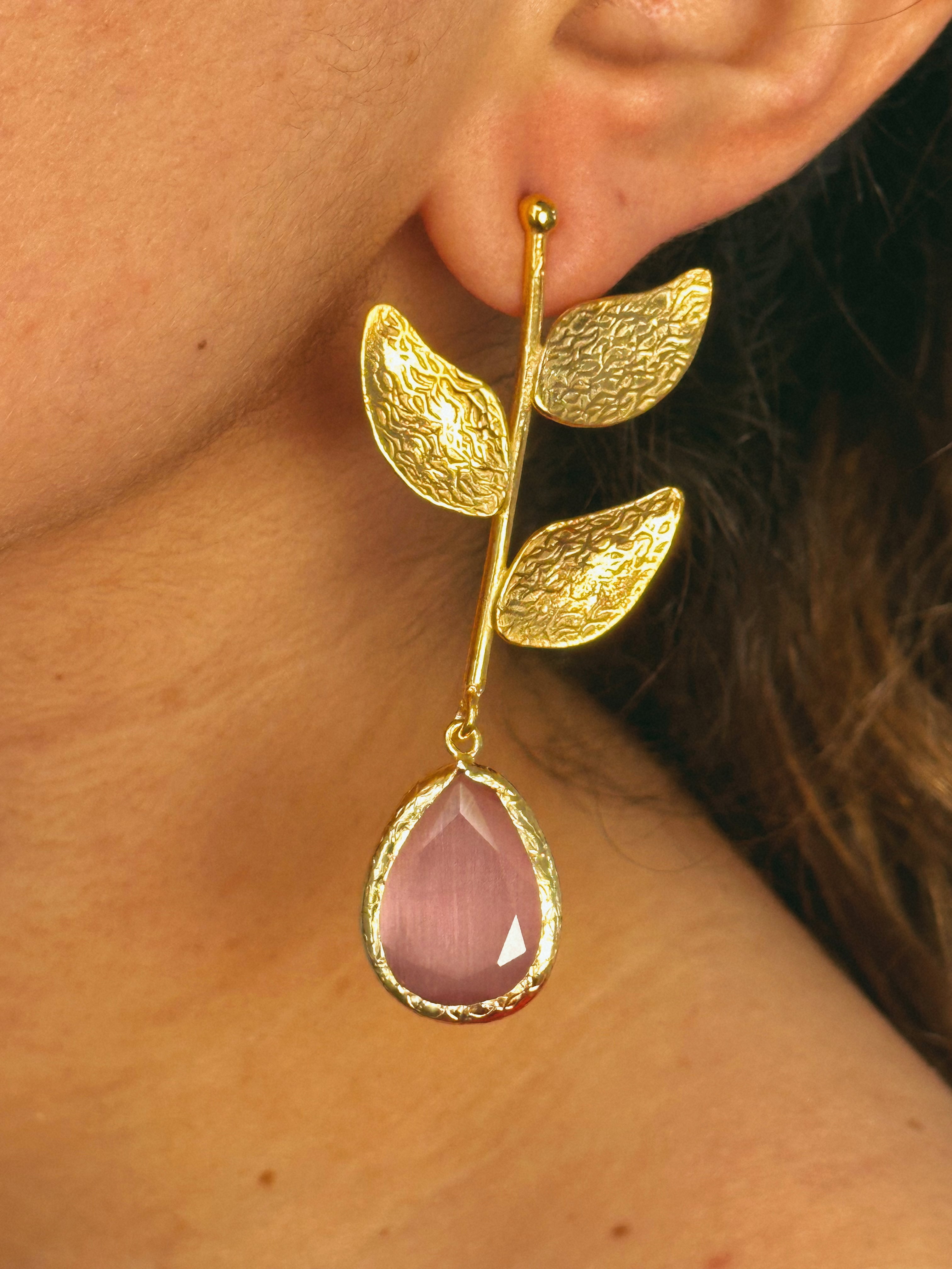 Pendientes Almería Rosa Palo