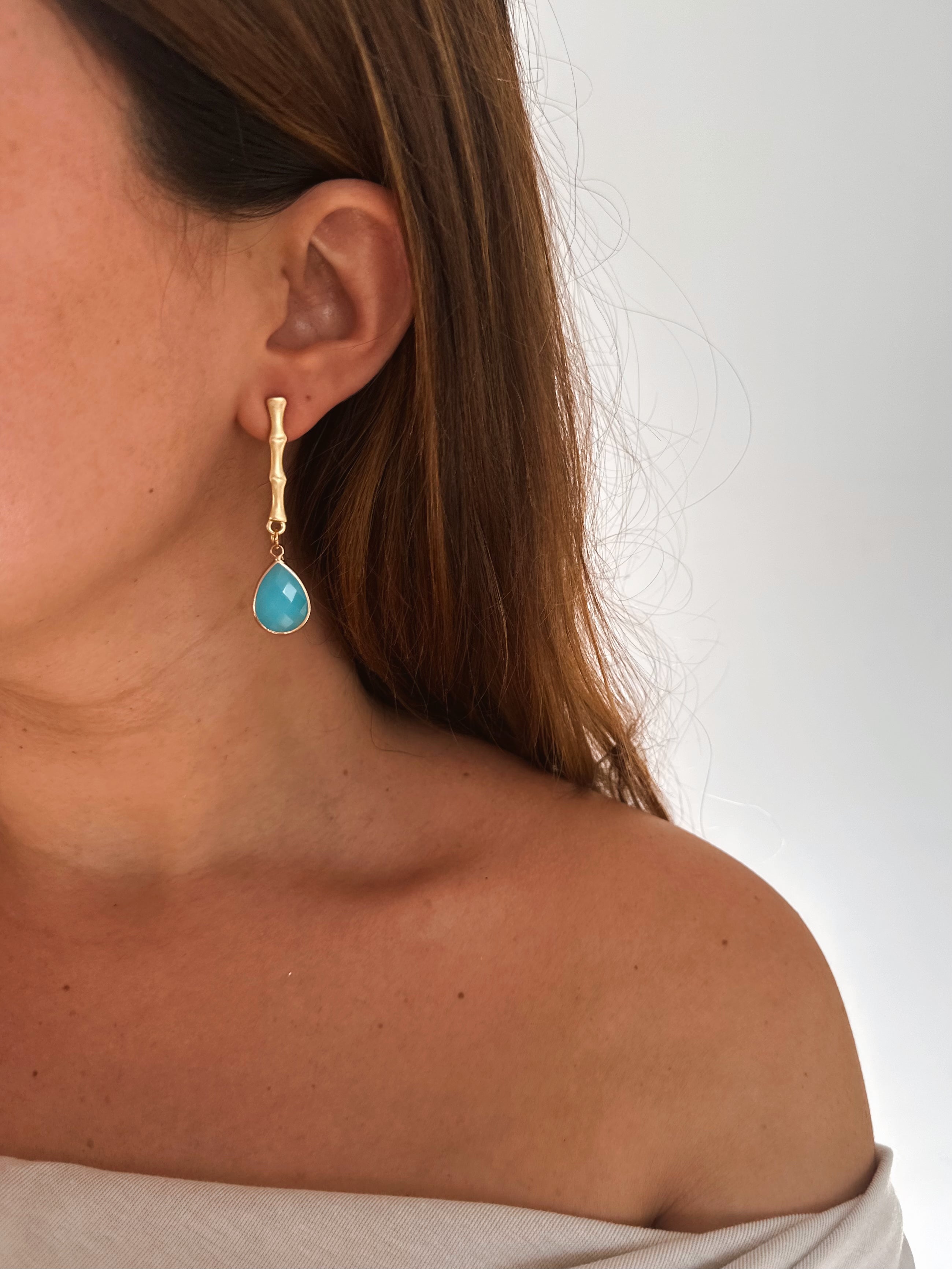 Pendientes Bali Celeste