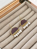 Pendientes Adamuz Malva Oscuro