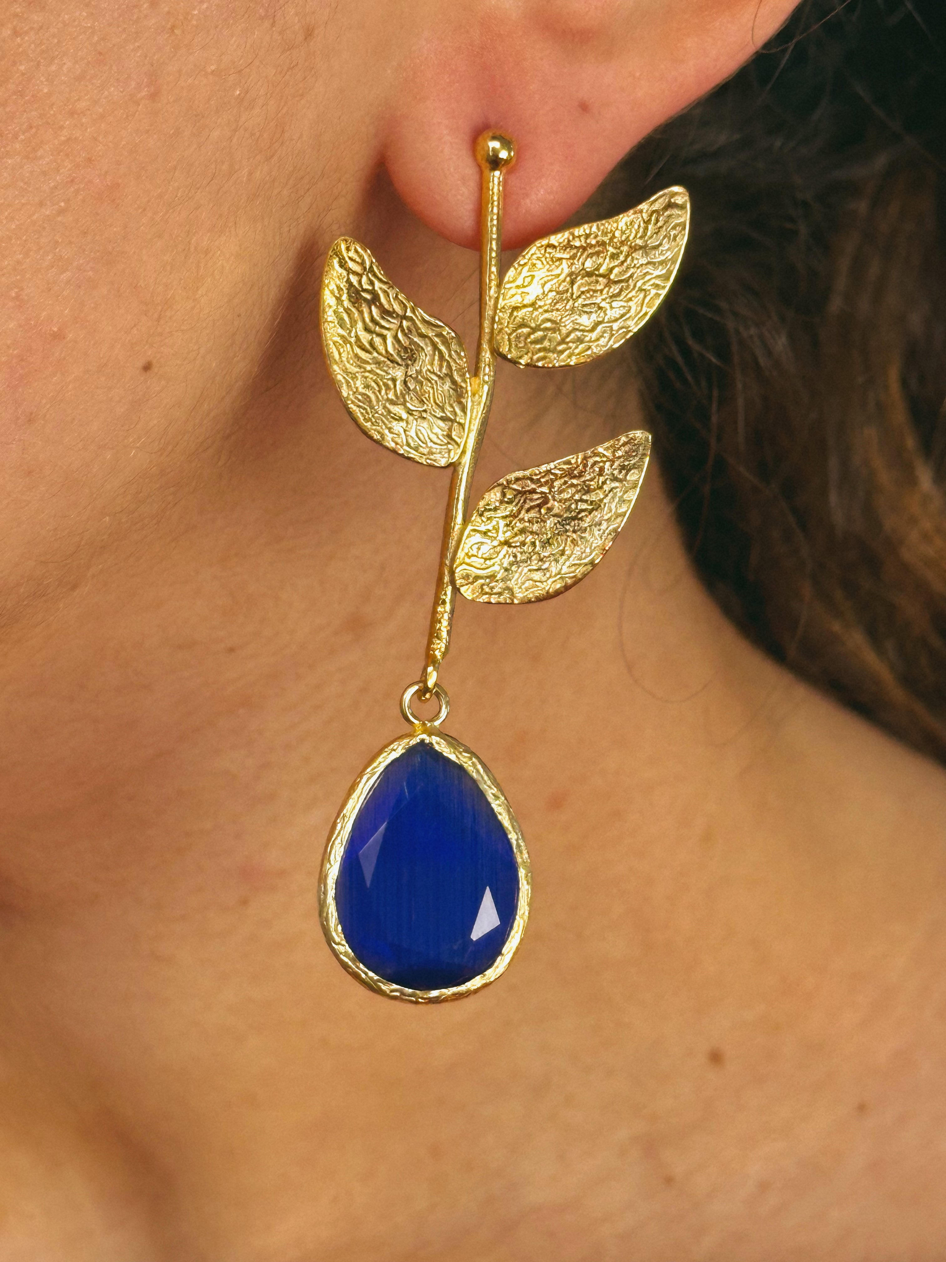 Pendientes Almería Azul Eléctrico