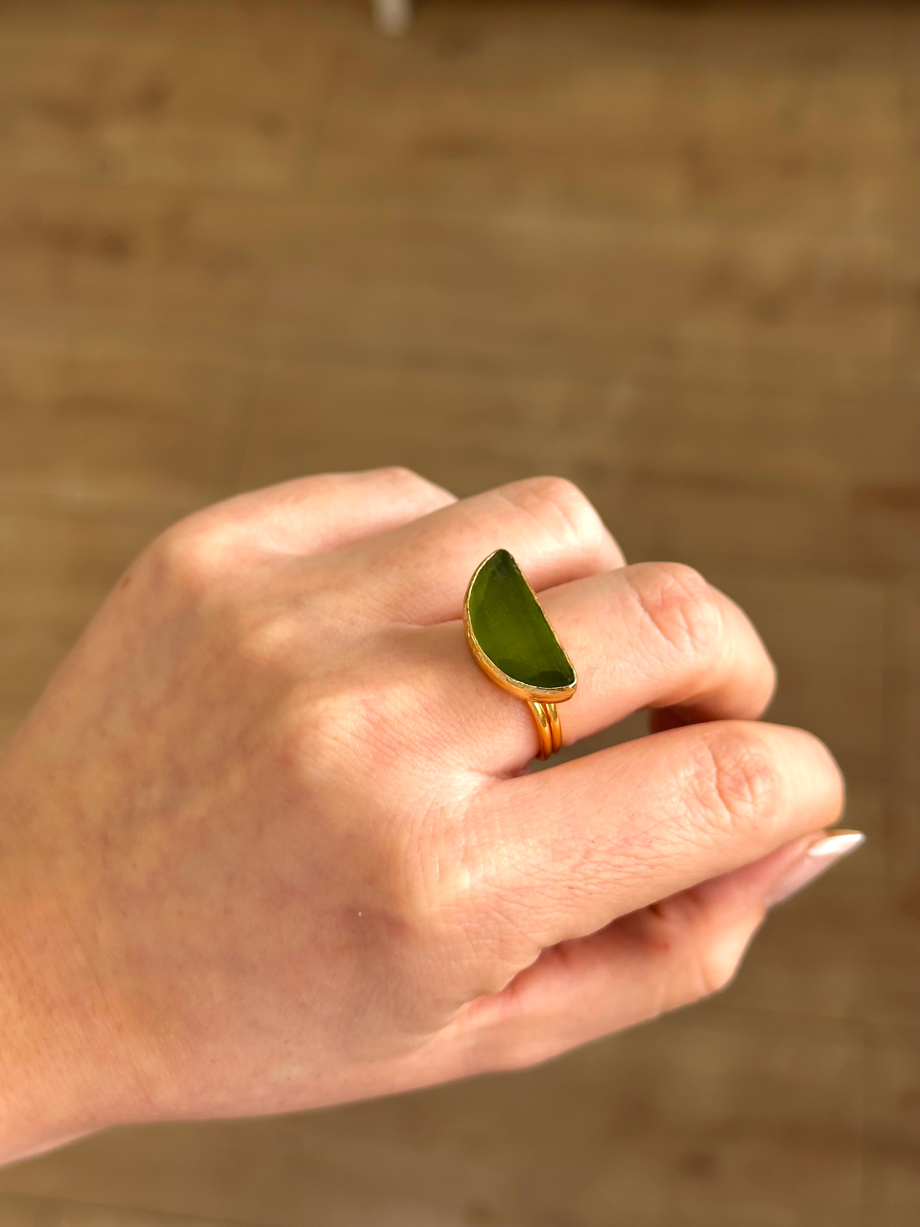 Anillo Afrodita verde