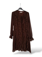 Vestido chorreras marrón