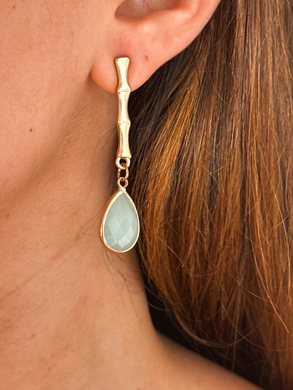 Pendientes Bali Verde Jabonoso