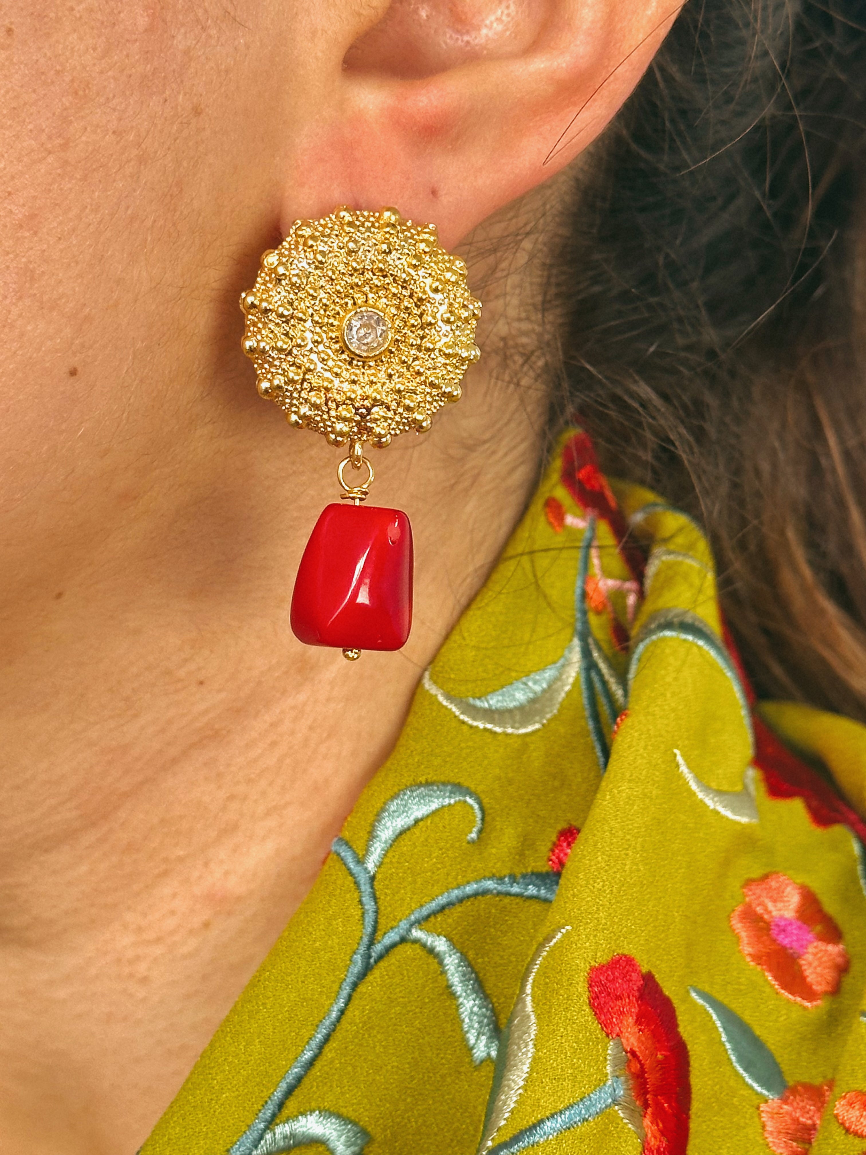 Pendientes Ingrid Rojo