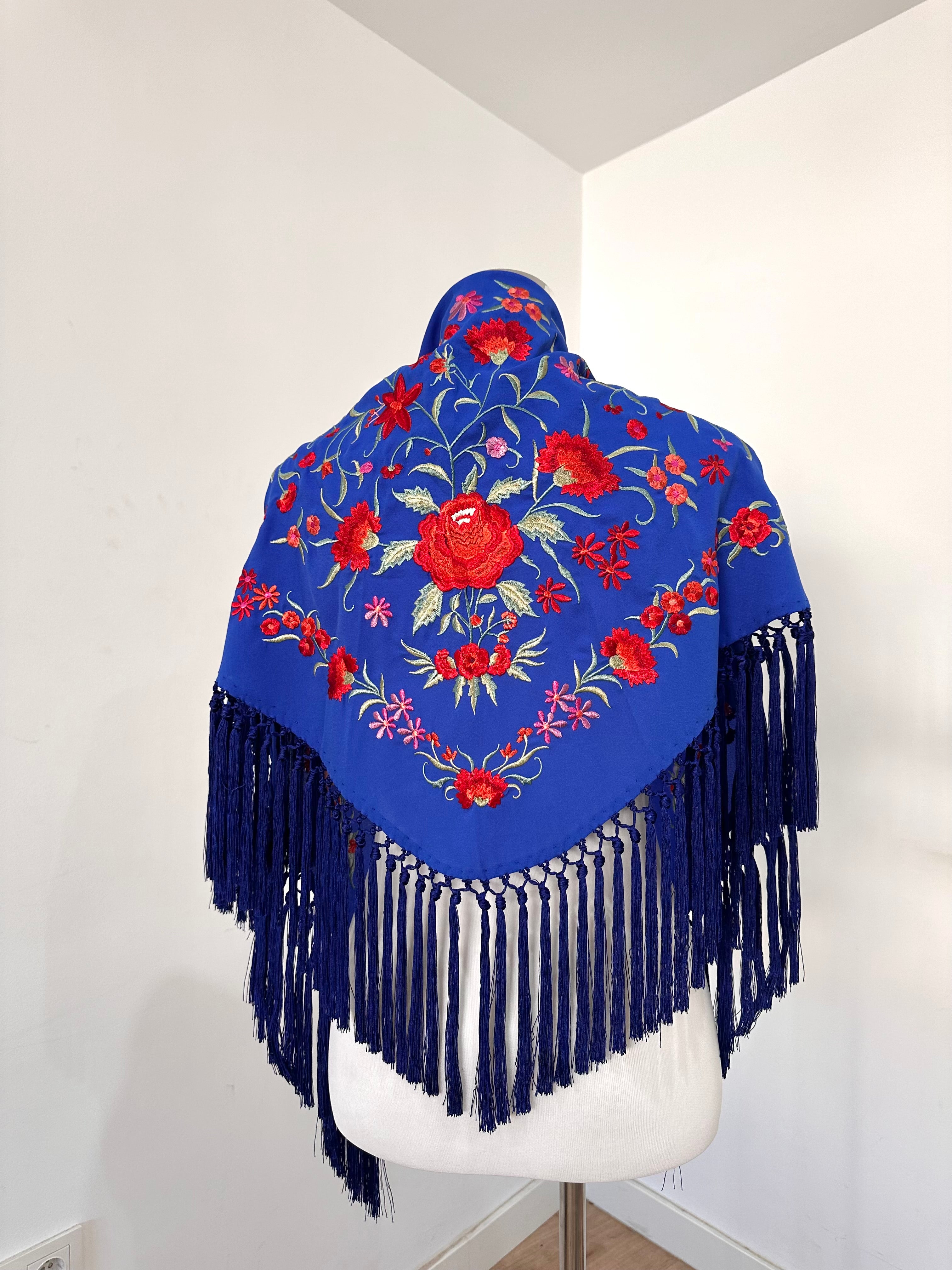 Mantoncillo Clavelines Azul Eléctrico