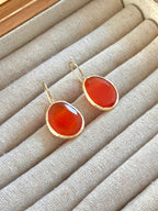 Pendientes Óvalo Naranja